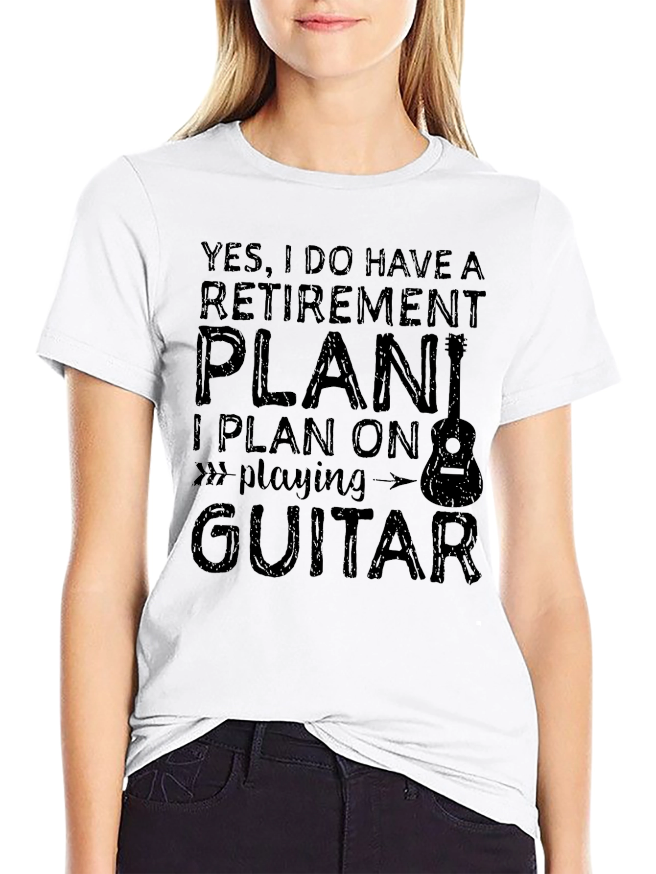 Retirement Plan Guitar Player Graphic Tee