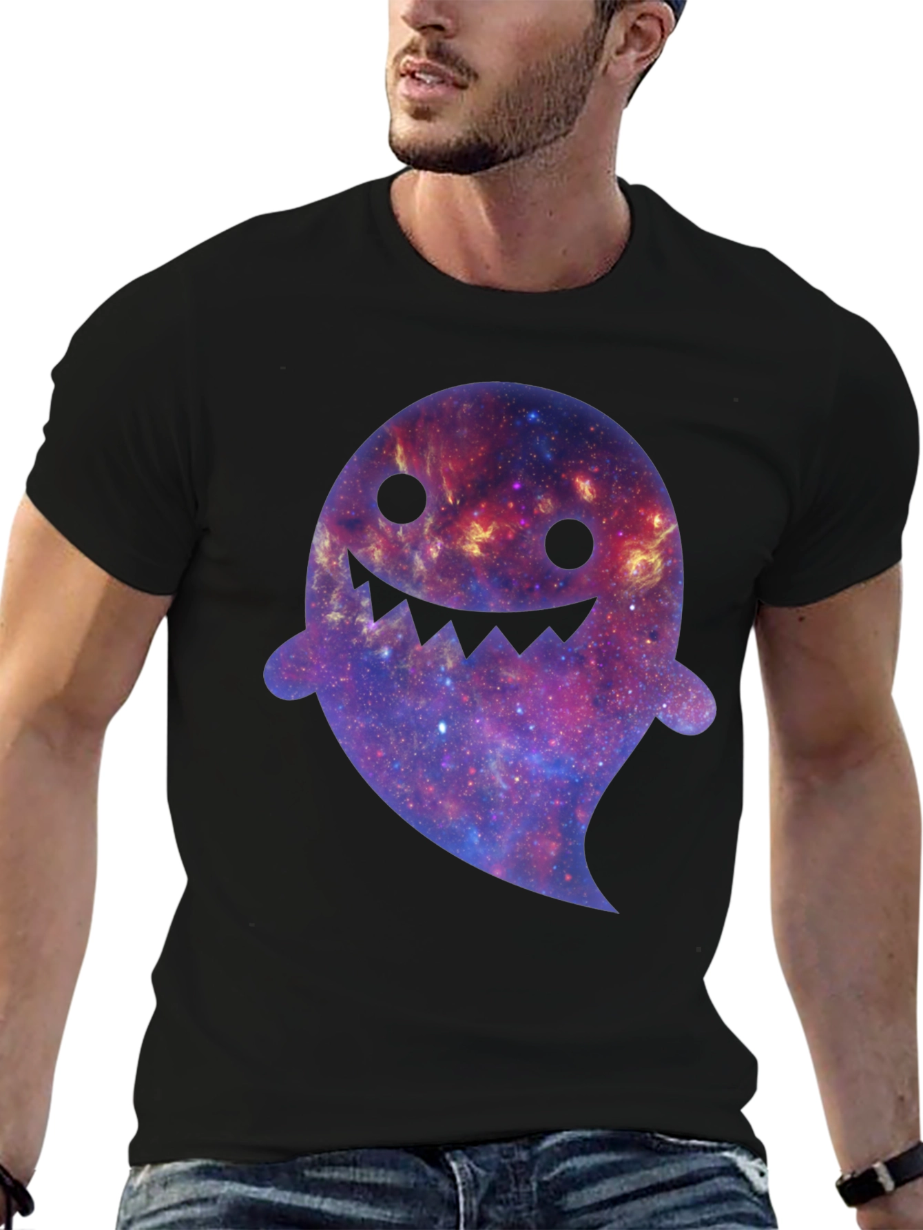 Galaxy Ghost Graphic T-Shirt