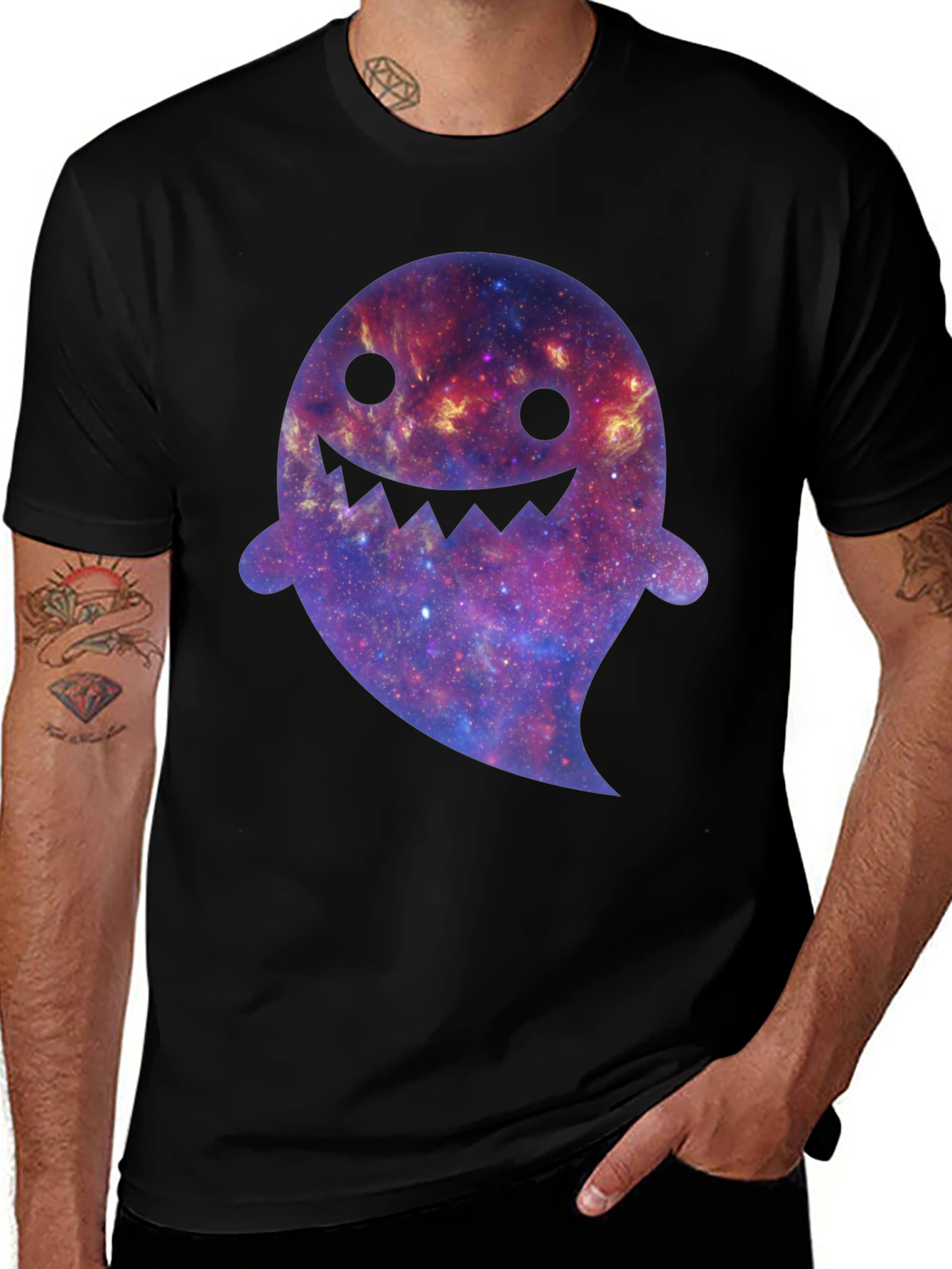 Galaxy Ghost Graphic T-Shirt