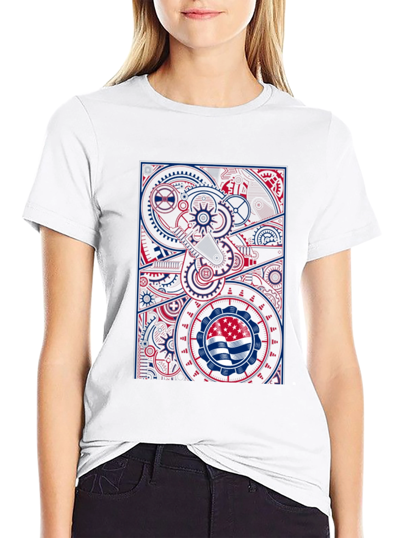 Steampunk Flag Graphic T-Shirt - Cool Design