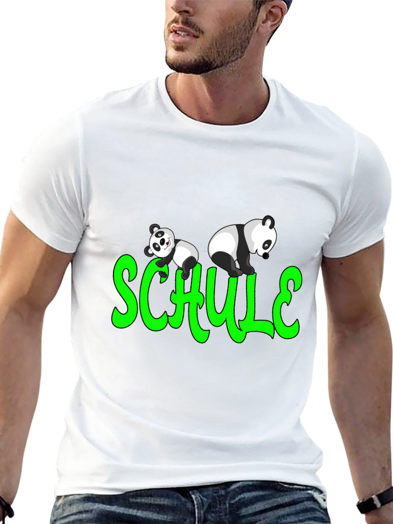 Panda Schule T-Shirt - Fun School Tee