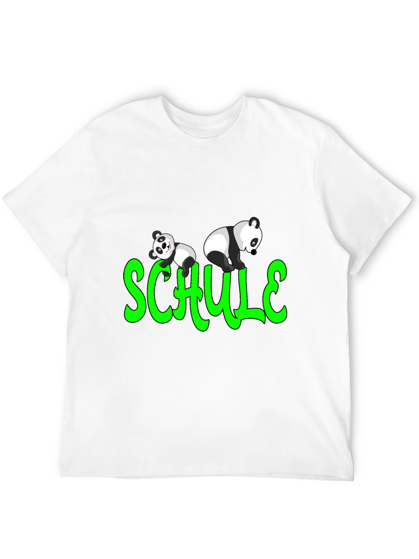 Panda Schule T-Shirt - Fun School Tee