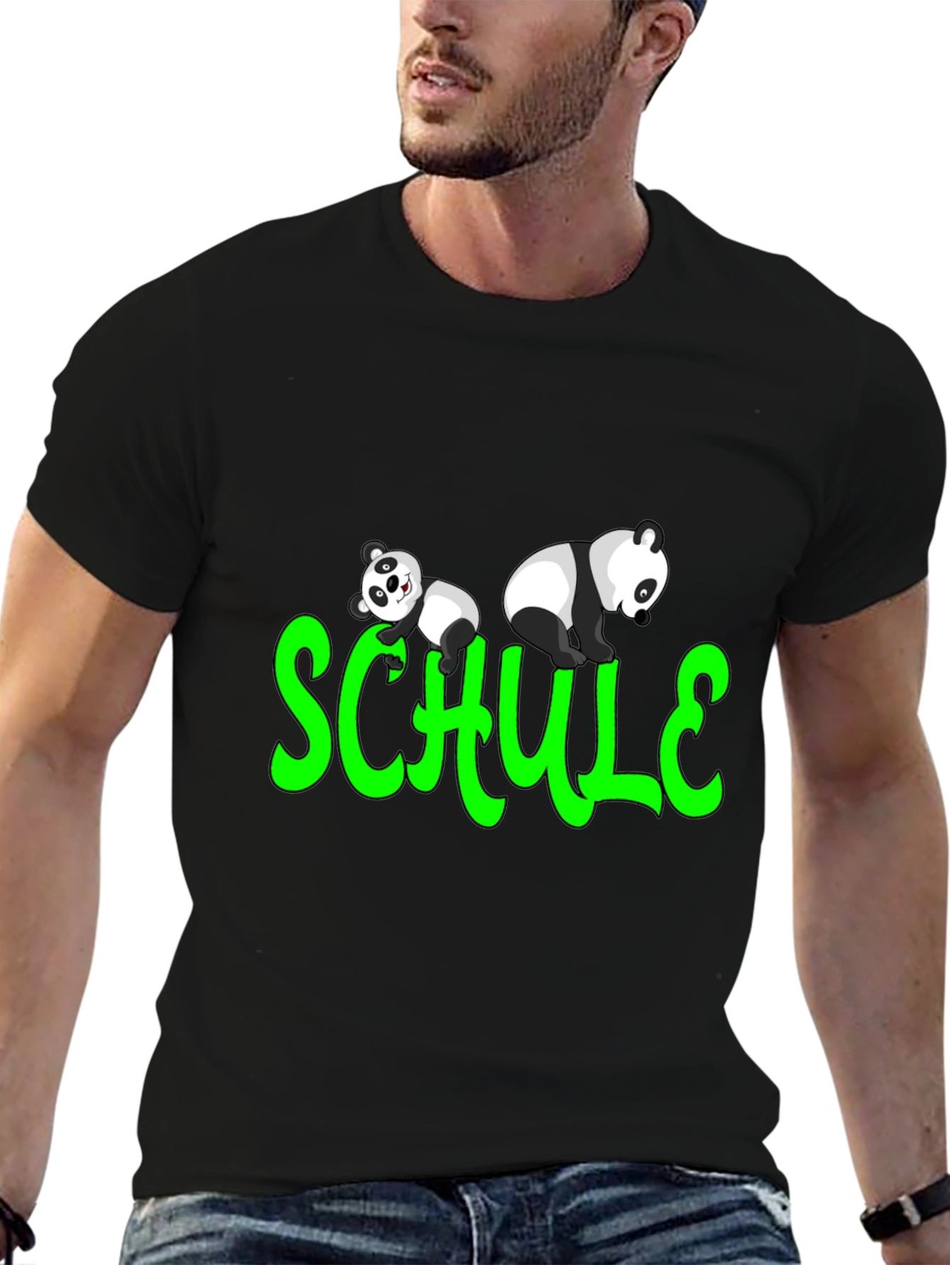 Panda Schule T-Shirt - Fun School Tee