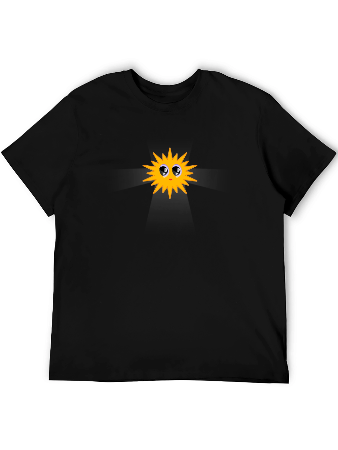 Cute Sun Graphic Black T-Shirt