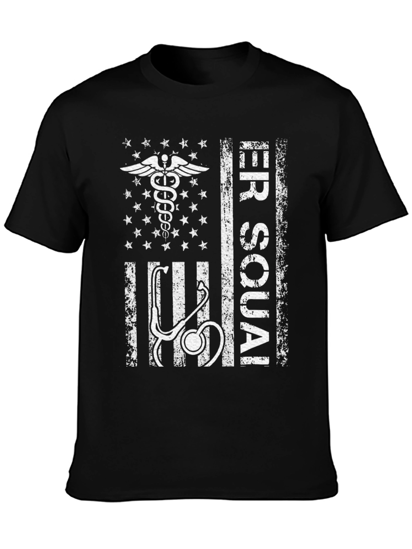 ER Squad T-Shirt: Medical American Flag Design