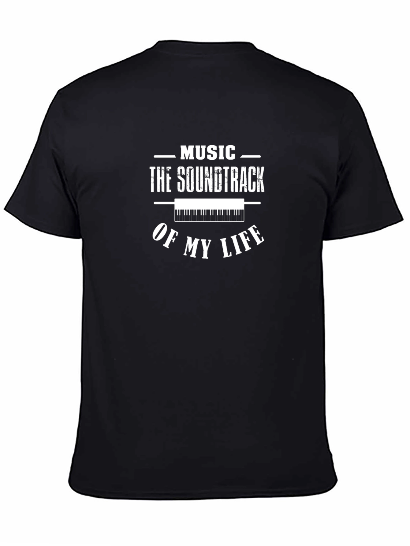 Music is My Life Black Graphic Tee