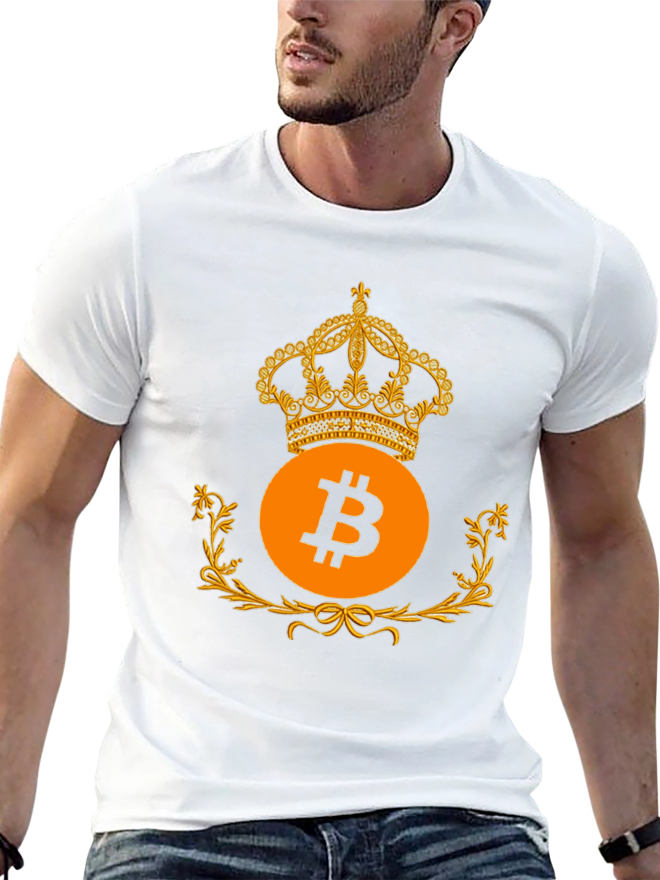 Bitcoin King Graphic Tee - Crypto Currency T-Shirt