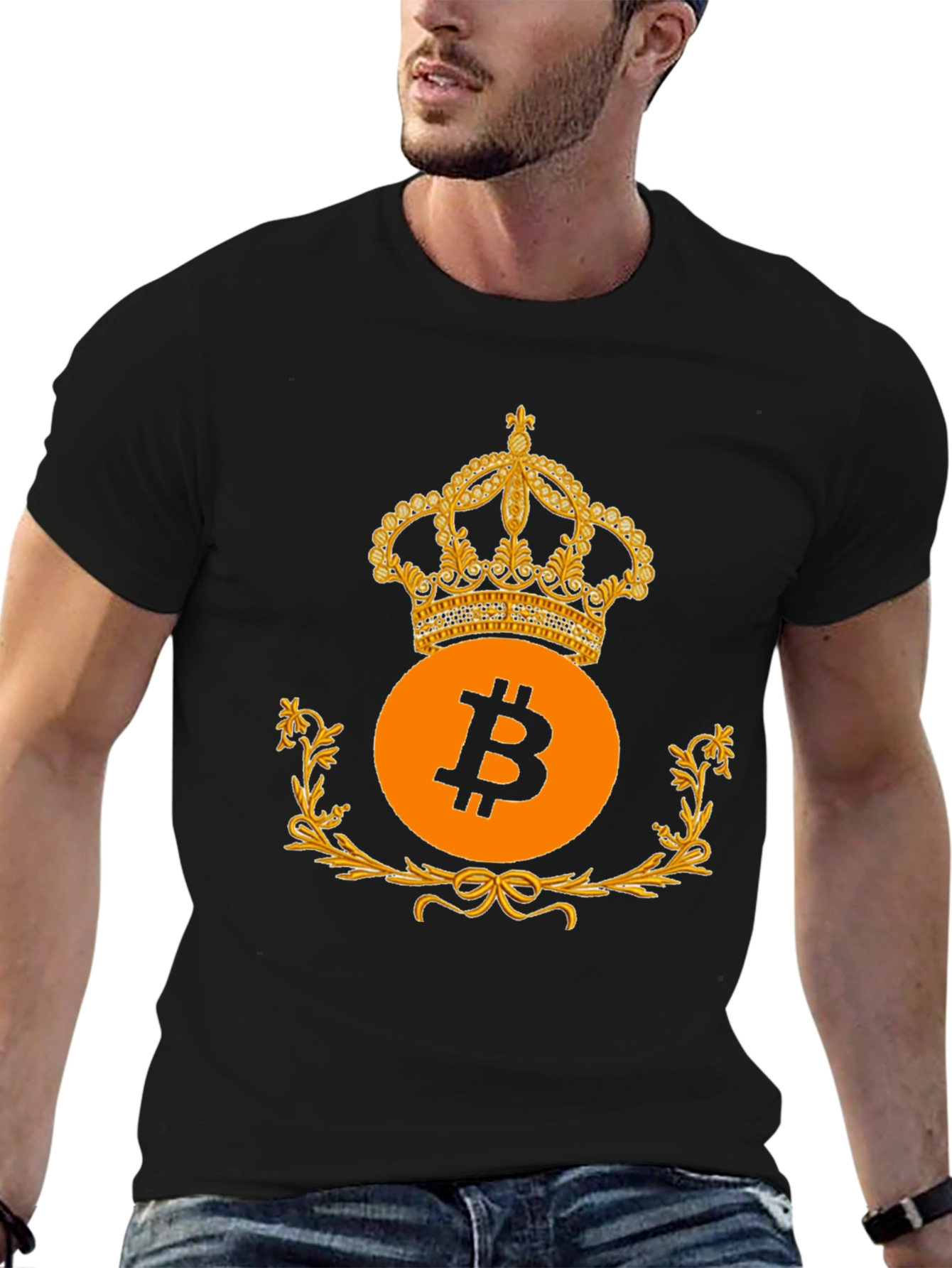 Bitcoin King Graphic Tee - Crypto Currency T-Shirt