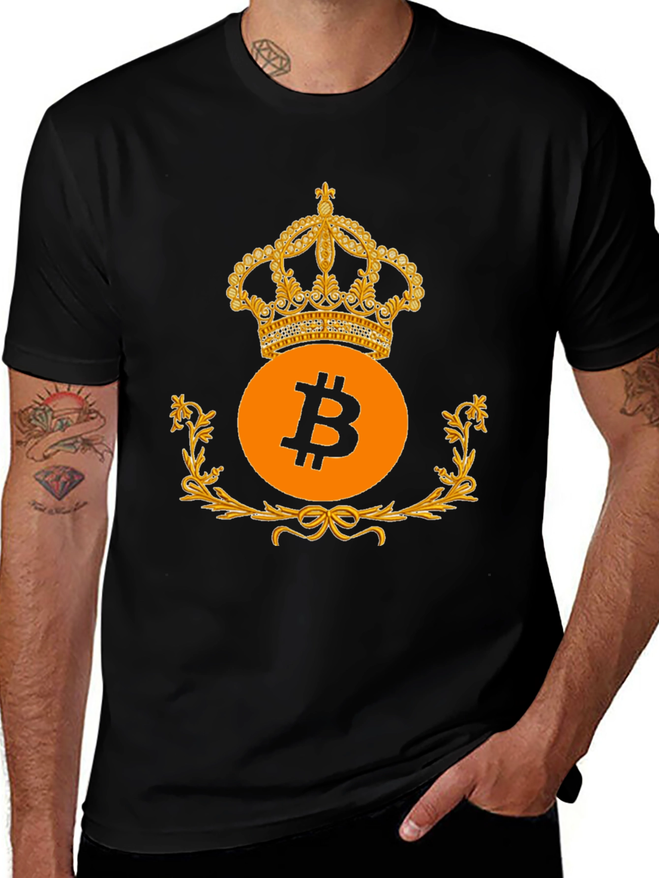 Bitcoin King Graphic Tee - Crypto Currency T-Shirt