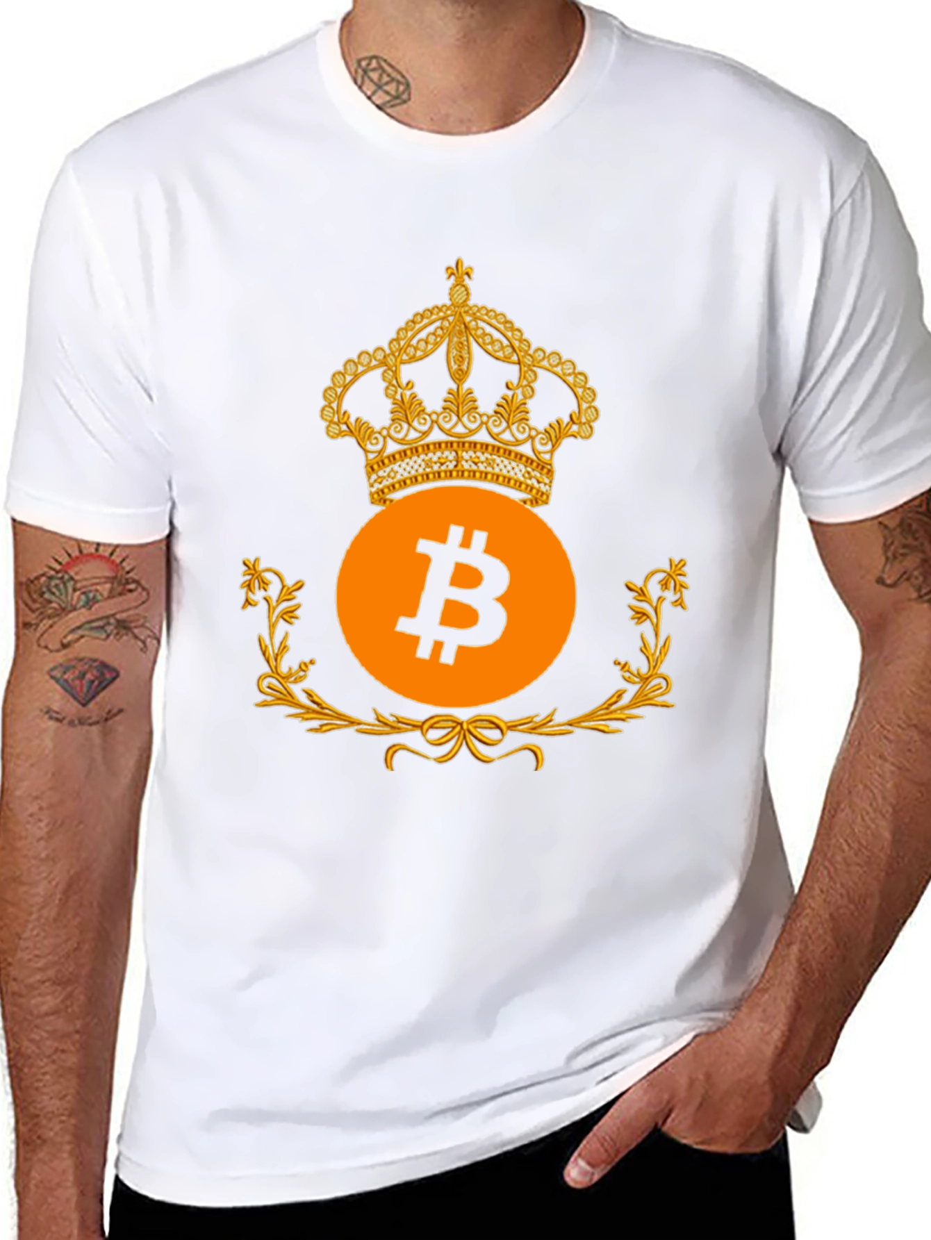 Bitcoin King Graphic Tee - Crypto Currency T-Shirt