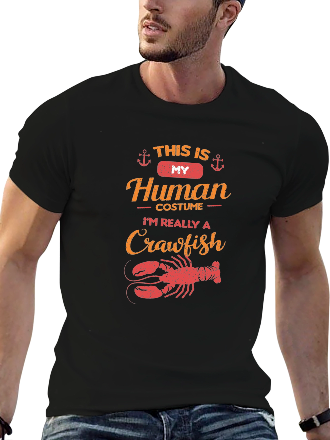 Crawfish Human Costume Funny T-Shirt