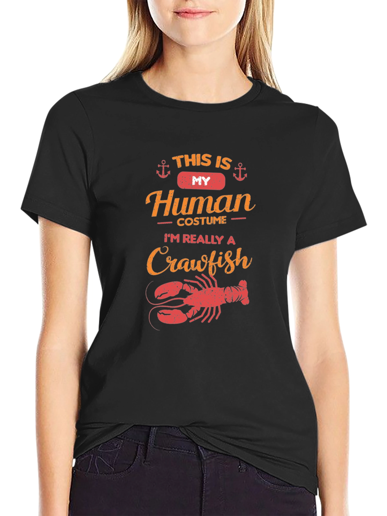 Crawfish Human Costume Funny T-Shirt