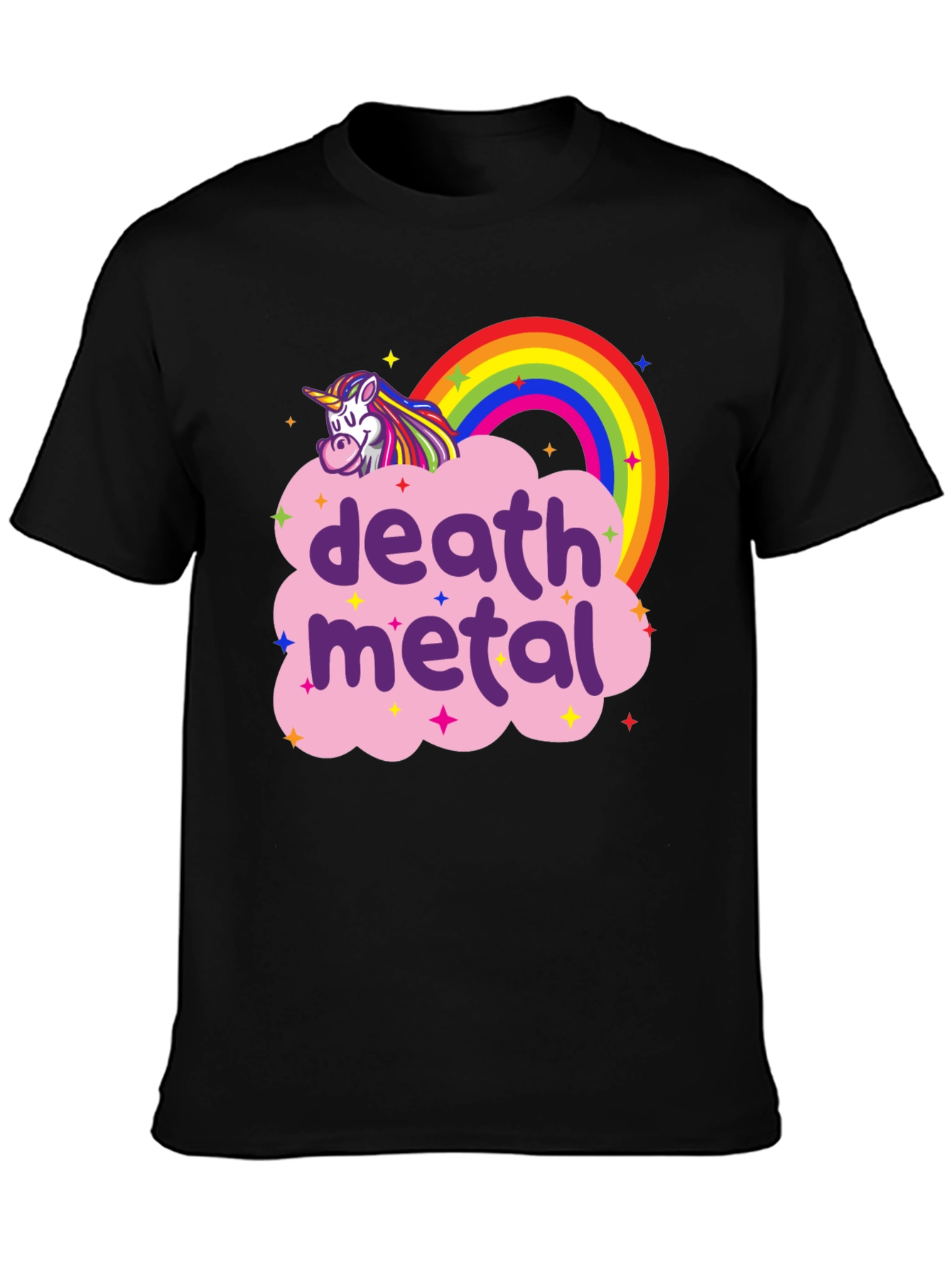 Death Metal Unicorn Rainbow T-Shirt