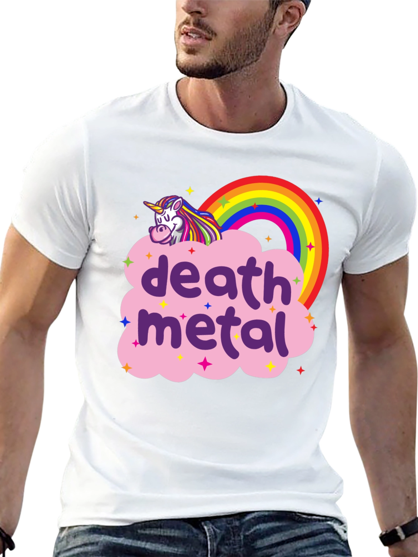 Death Metal Unicorn Rainbow T-Shirt