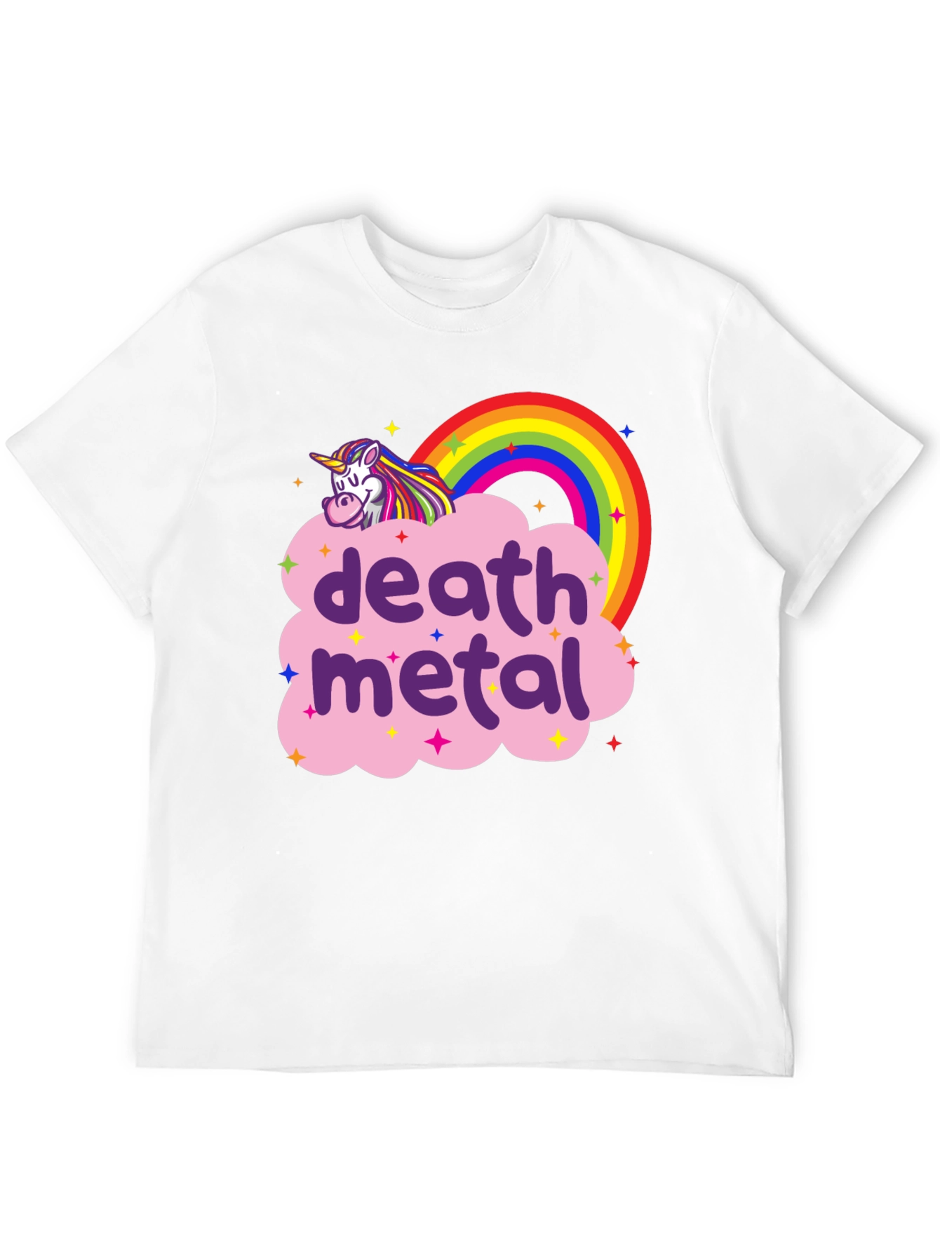 Death Metal Unicorn Rainbow T-Shirt