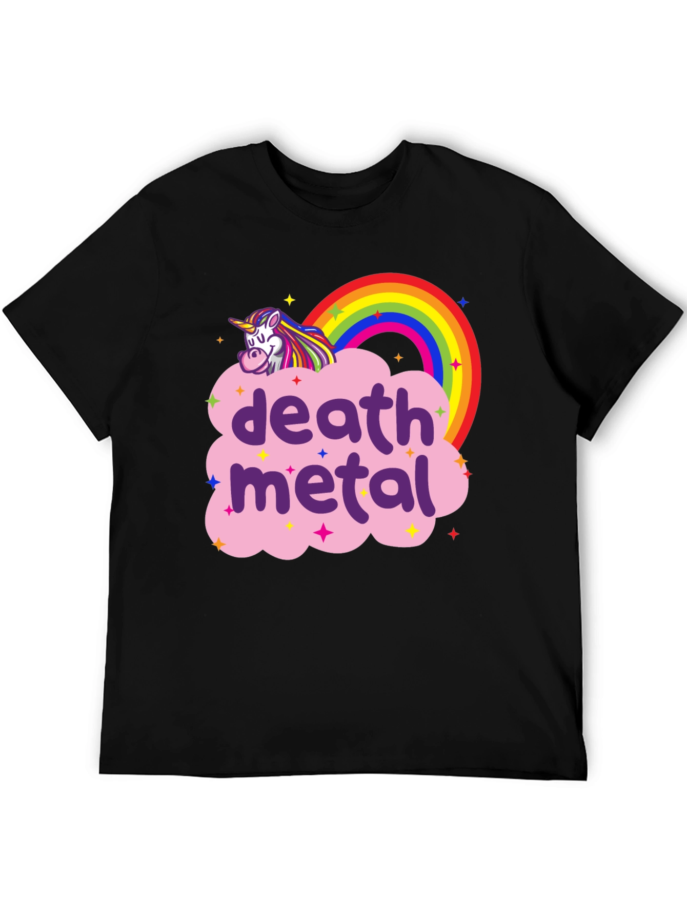 Death Metal Unicorn Rainbow T-Shirt