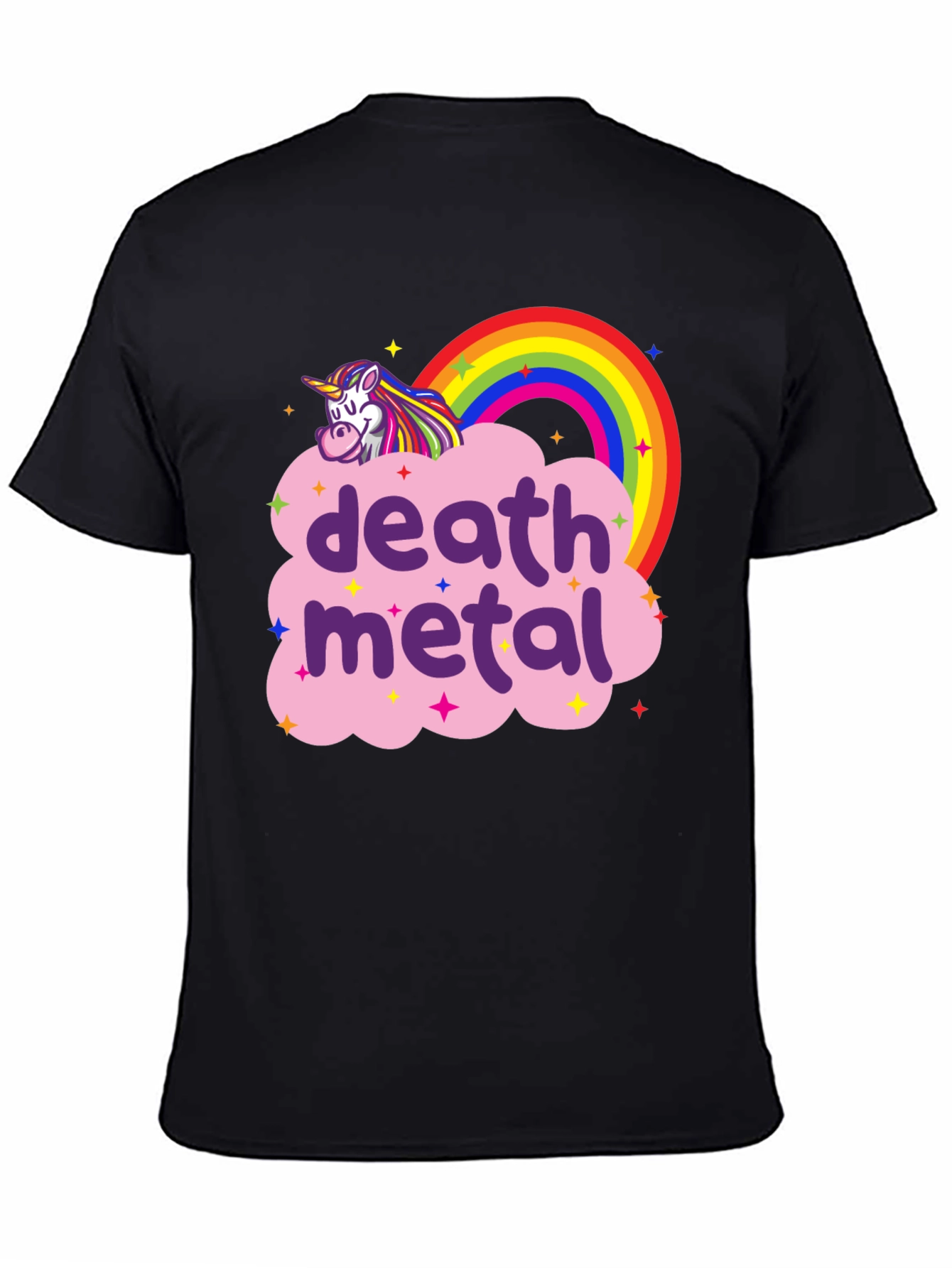 Death Metal Unicorn Rainbow T-Shirt