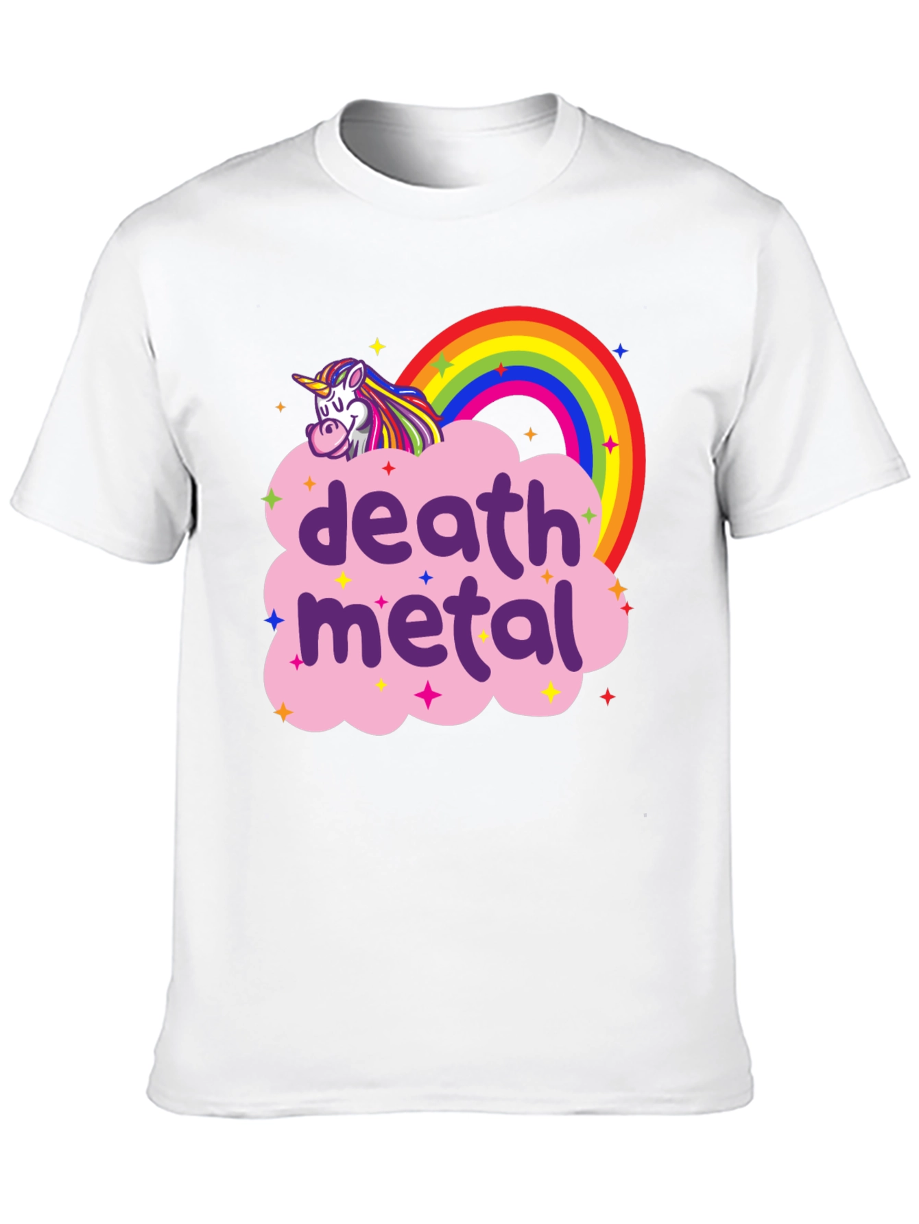 Death Metal Unicorn Rainbow T-Shirt