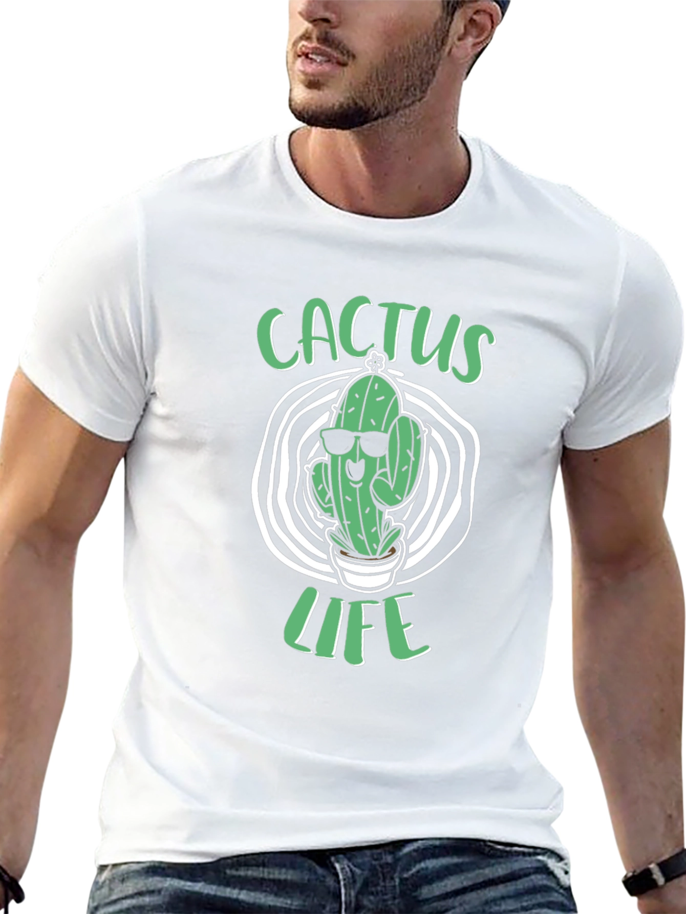 Cactus Life Graphic T-Shirt - Cool Plant Lover Tee