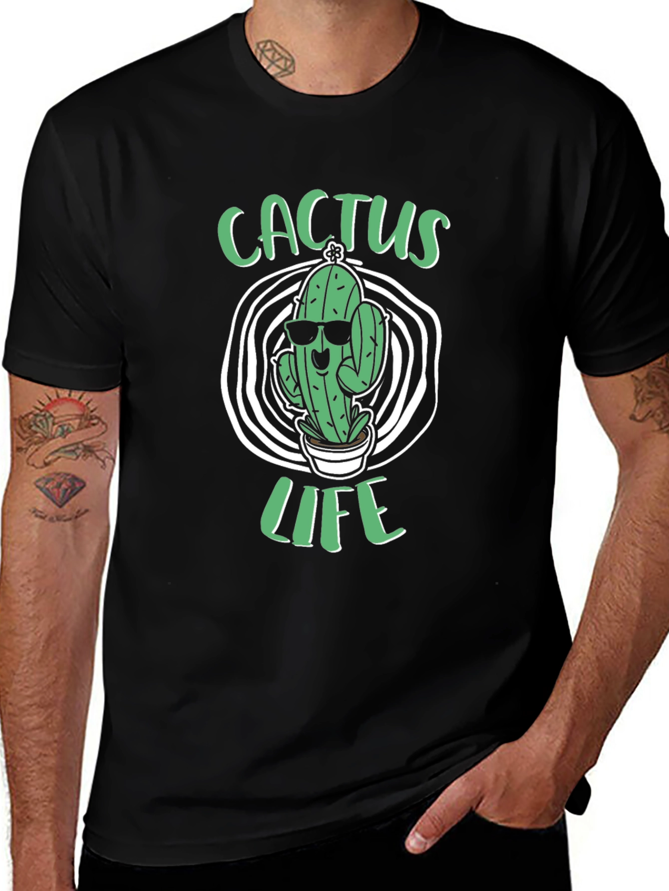 Cactus Life Graphic T-Shirt - Cool Plant Lover Tee