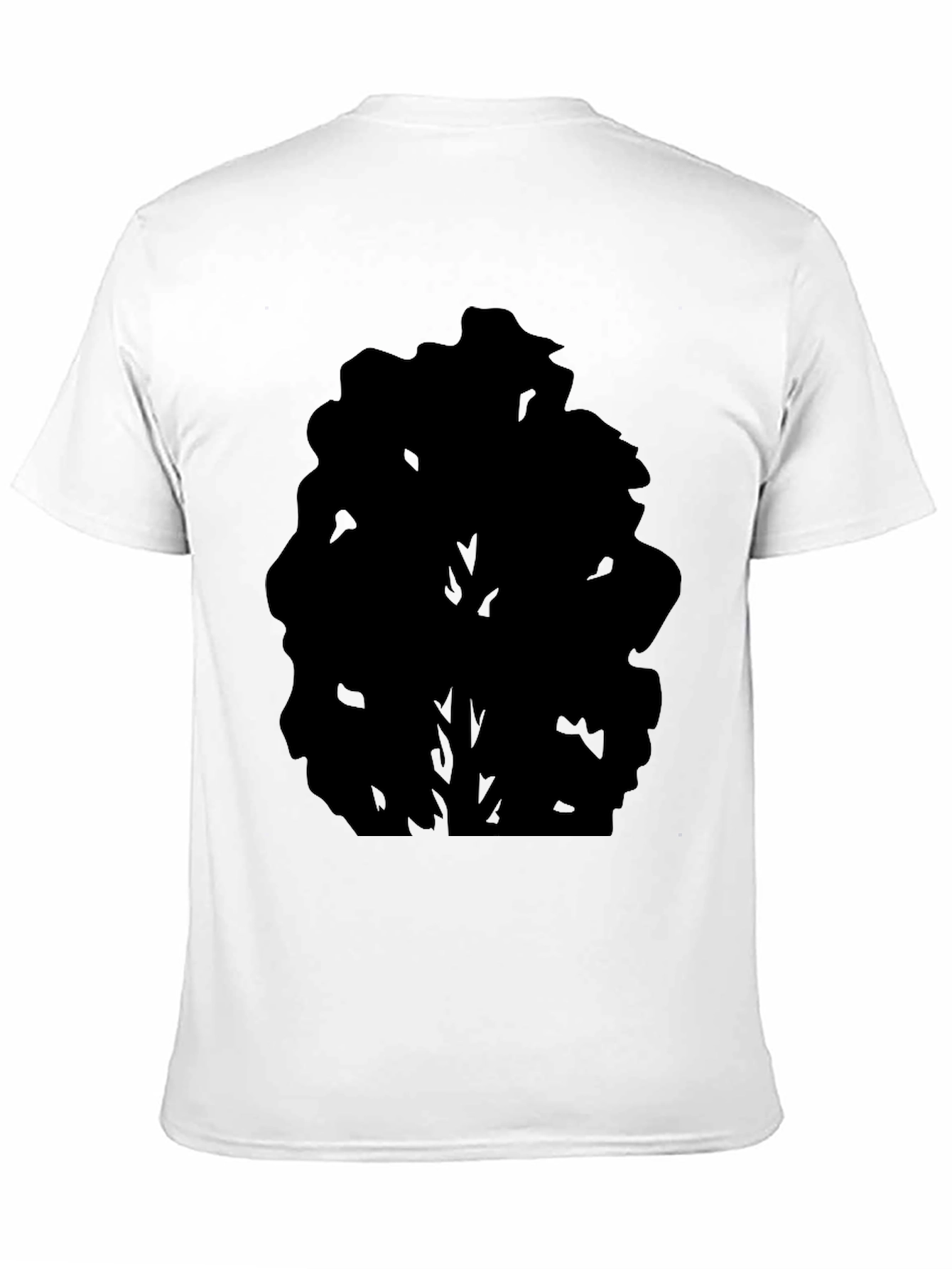 Mens Black Tree Silhouette Graphic Tee - Casual Style
