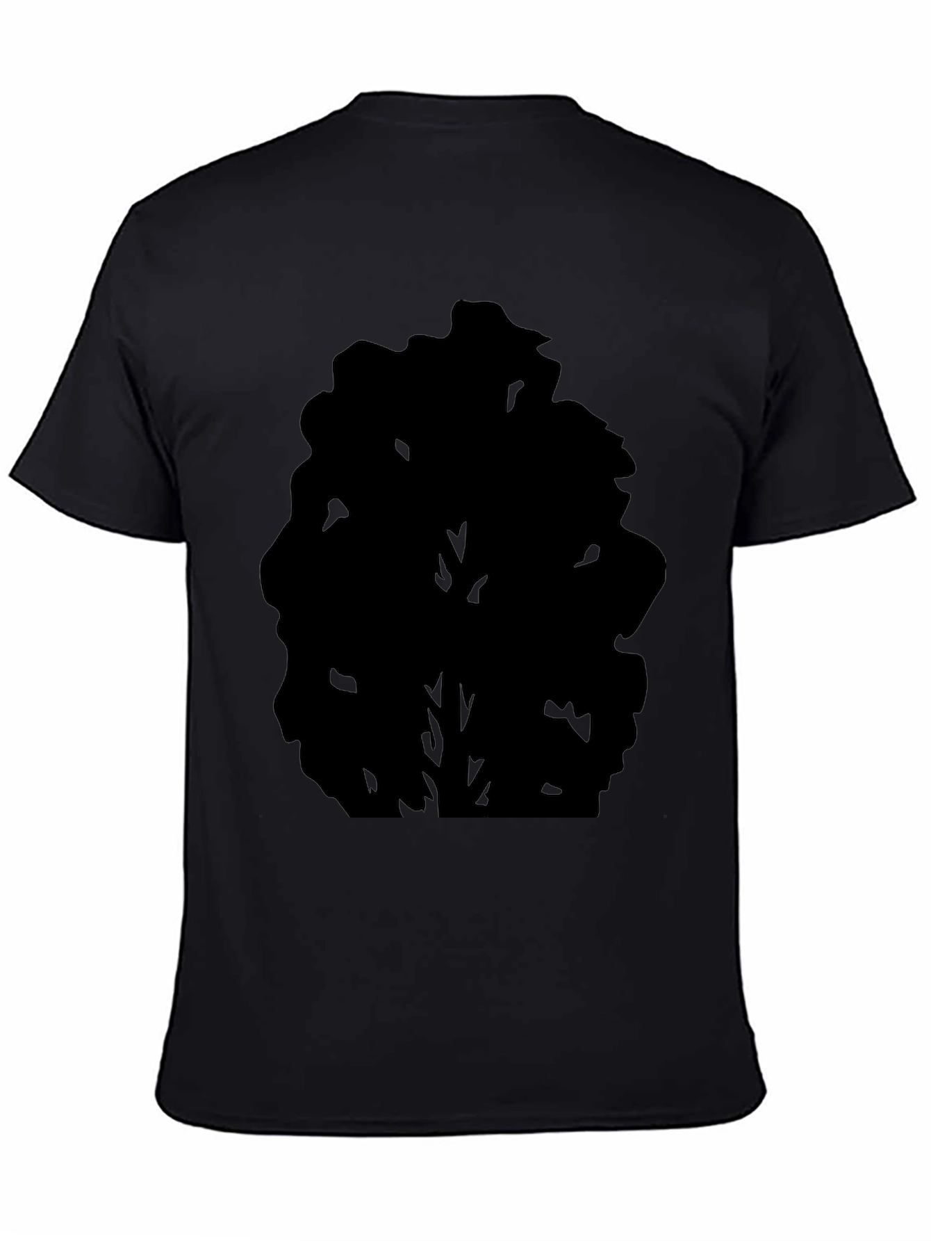 Mens Black Tree Silhouette Graphic Tee - Casual Style