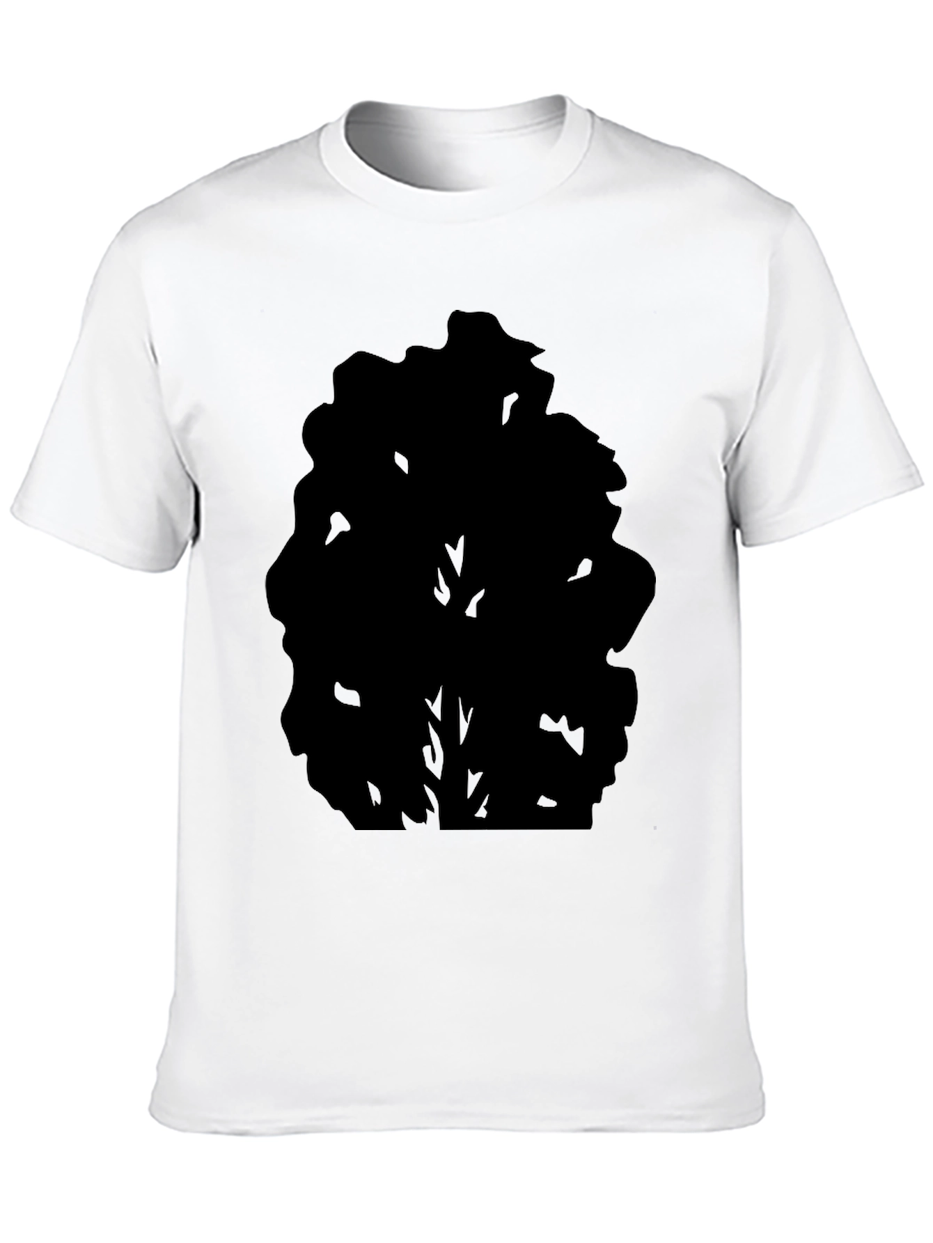 Mens Black Tree Silhouette Graphic Tee - Casual Style