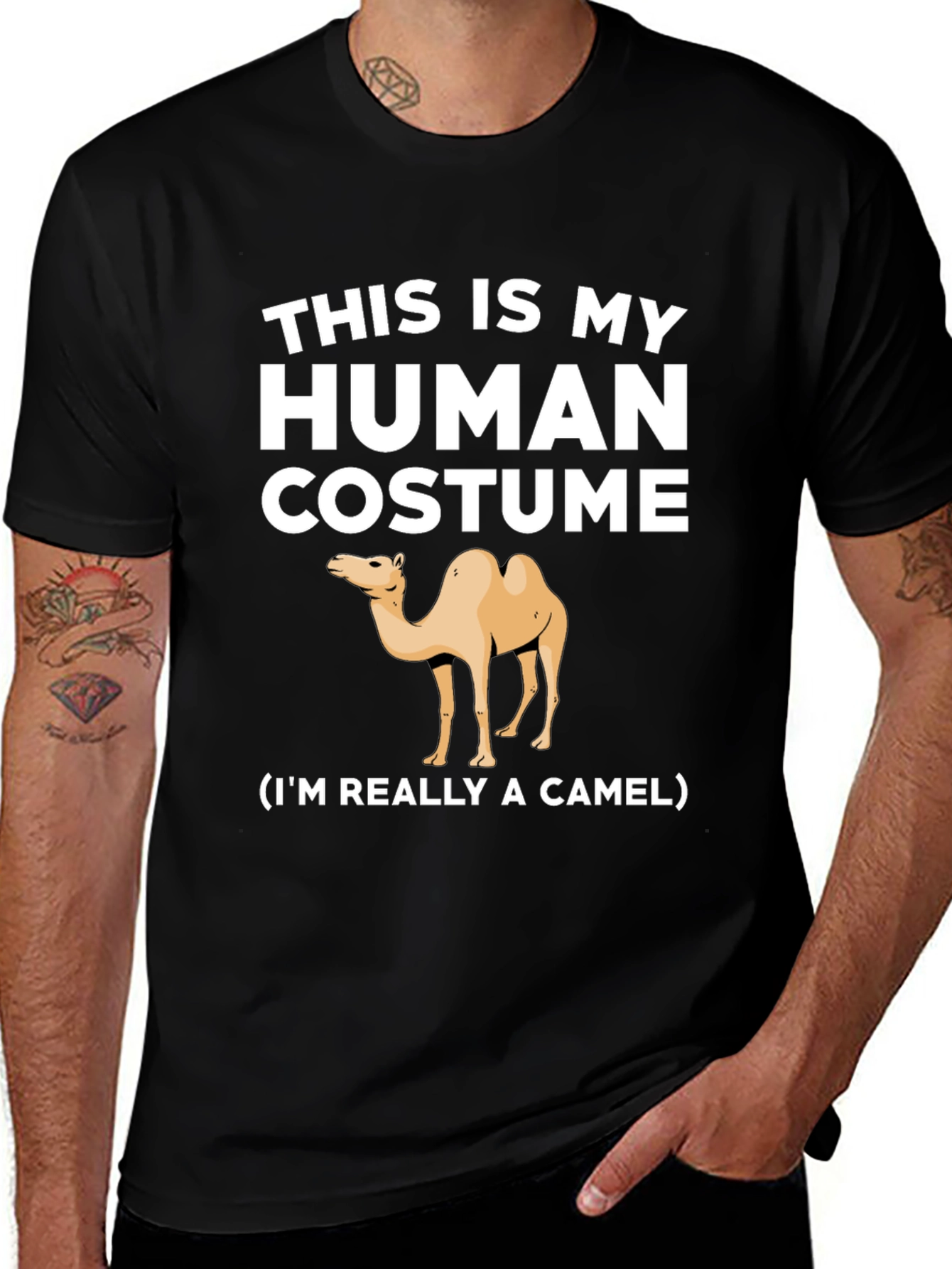 Human Costume Camel T-Shirt - Funny Animal Tee