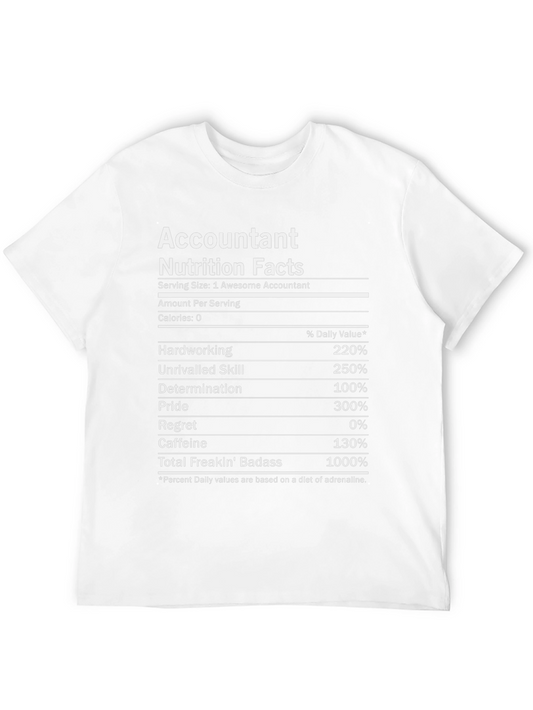 Accountant Nutrition Facts T-Shirt - Funny Gift