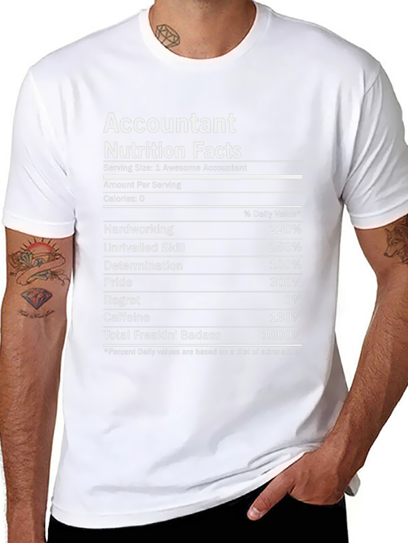 Accountant Nutrition Facts T-Shirt - Funny Gift