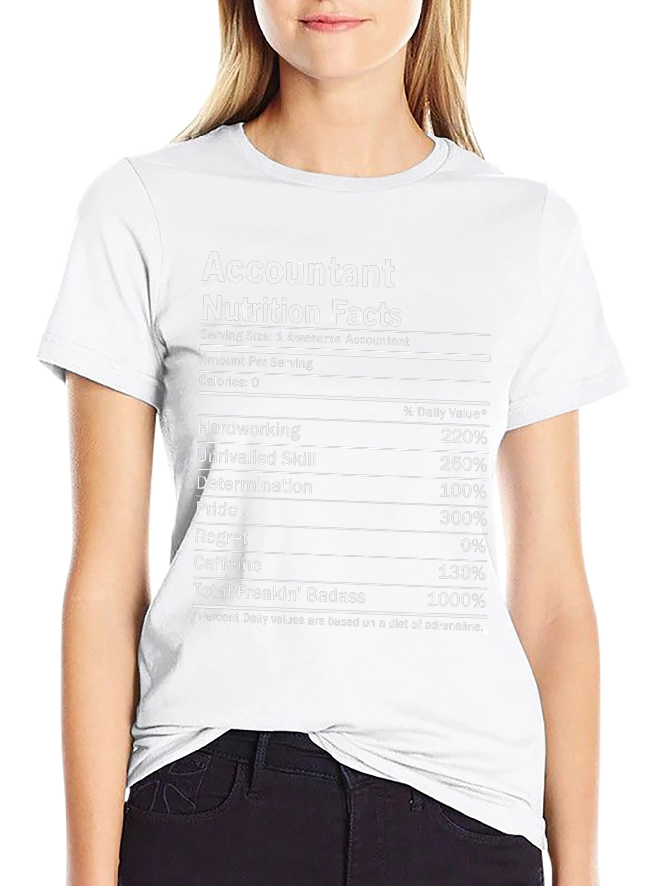 Accountant Nutrition Facts T-Shirt - Funny Gift
