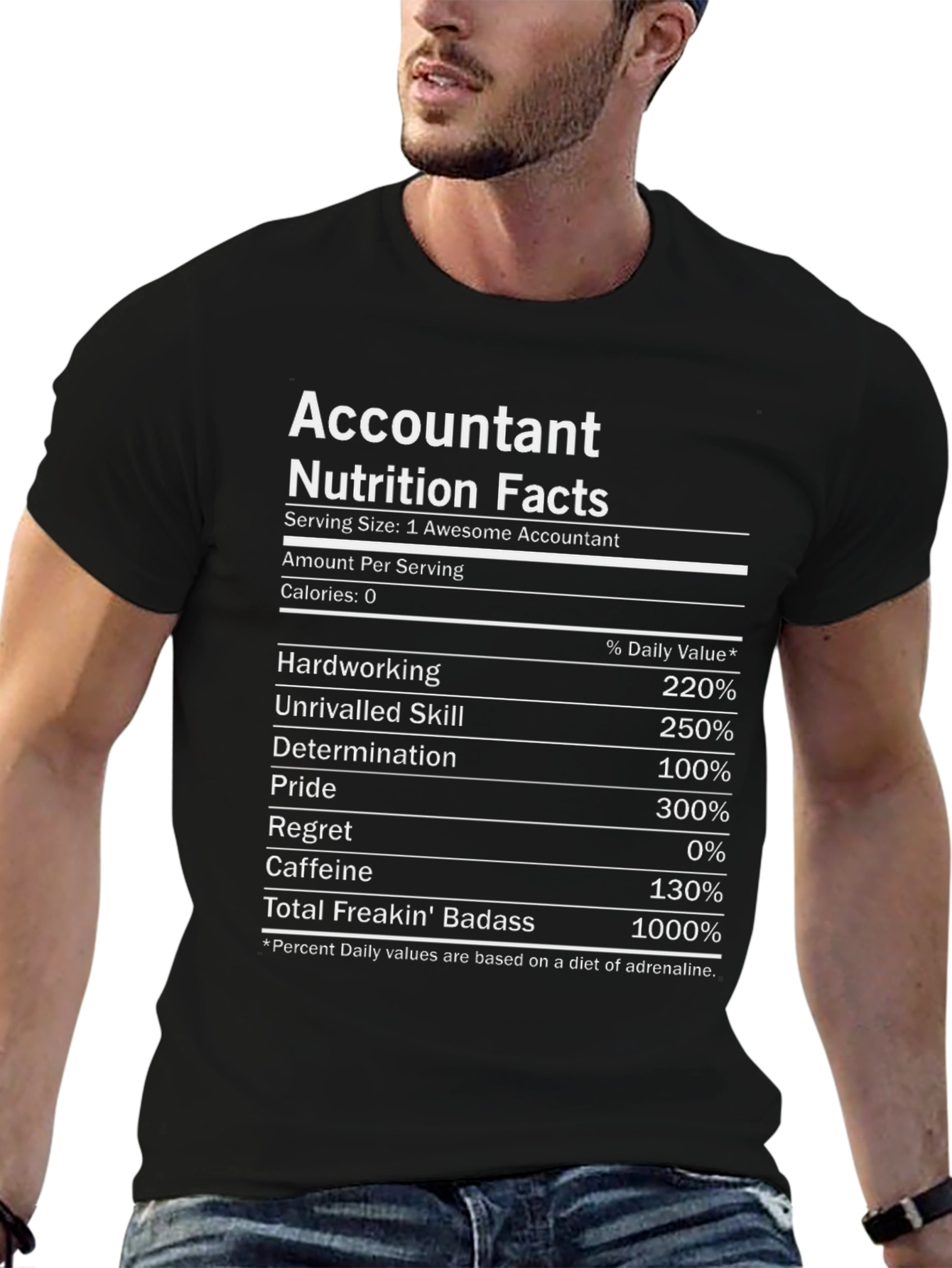 Accountant Nutrition Facts T-Shirt - Funny Gift