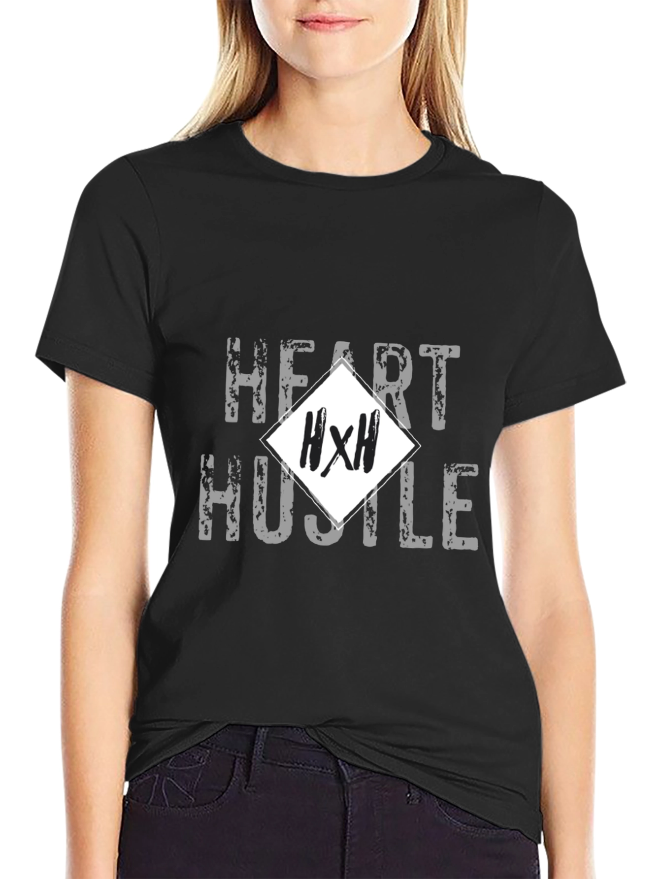 Heart Hustle T-Shirt - Black Graphic Tee