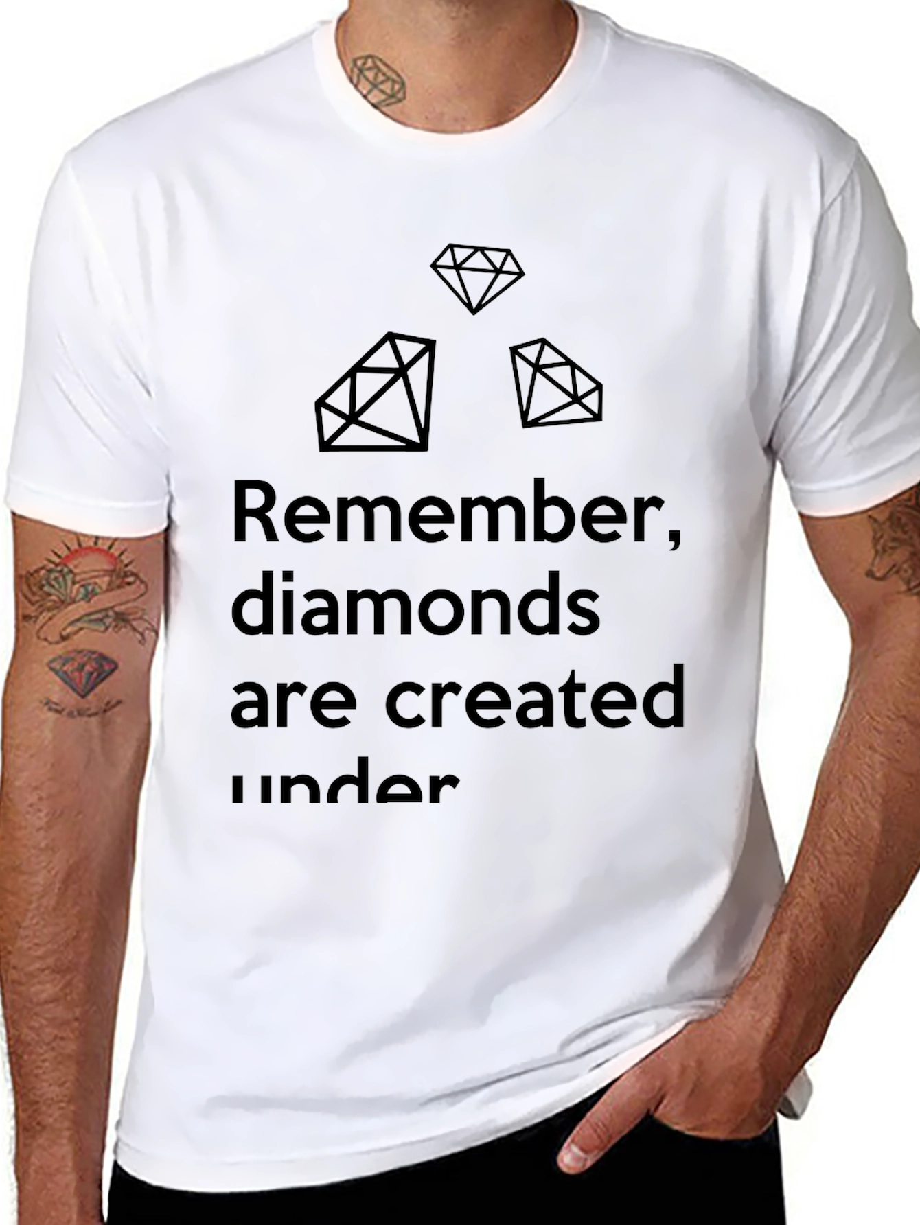 Diamond Quote Tee - Pressure Creates Diamonds T-Shirt
