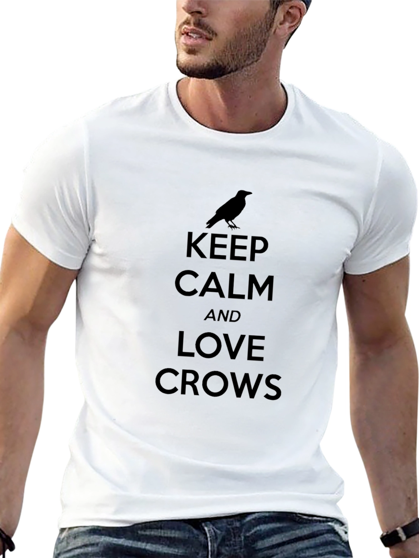 Keep Calm & Love Crows T-Shirt - Black