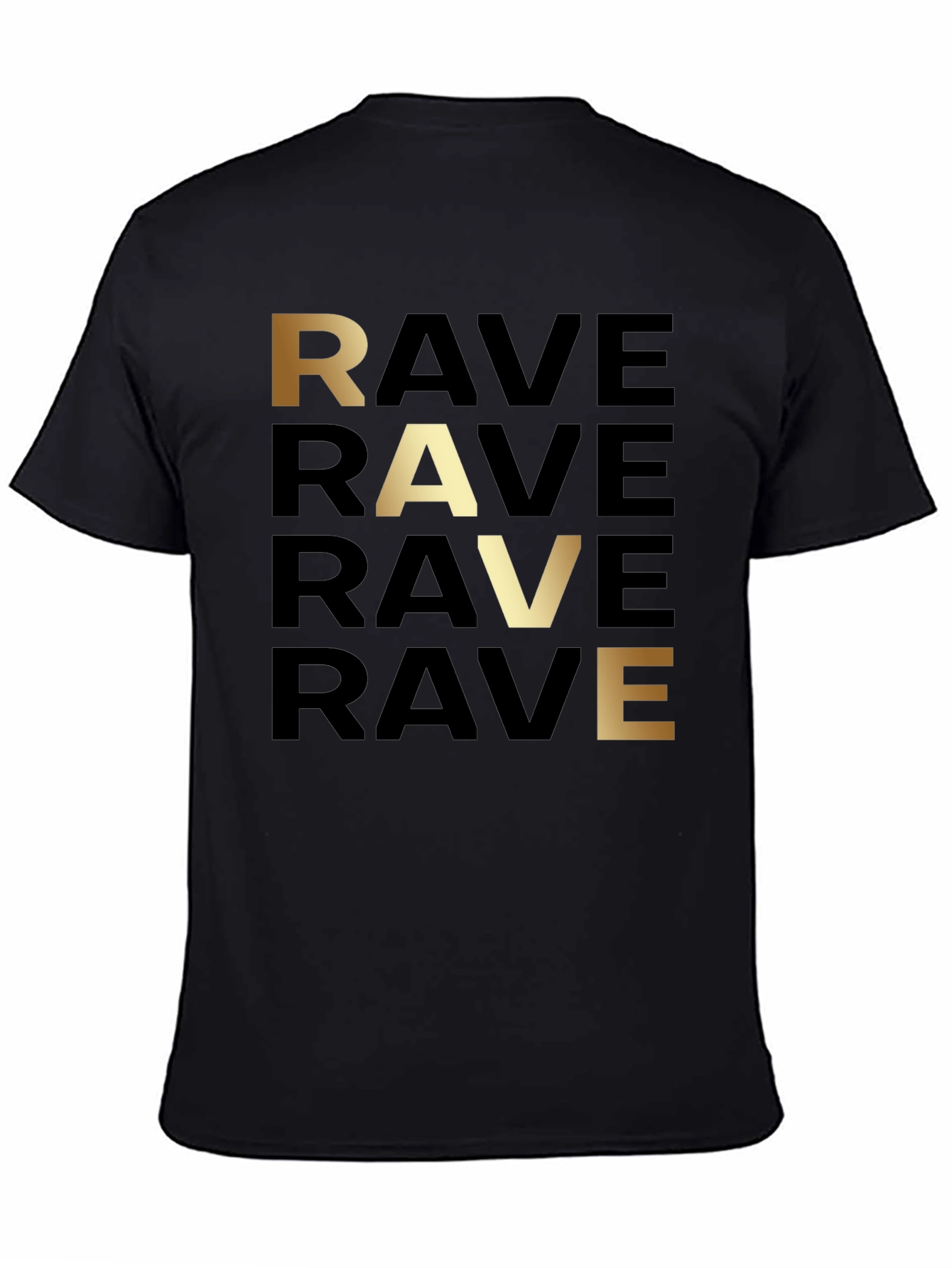 Rave Text Graphic Print T-Shirt
