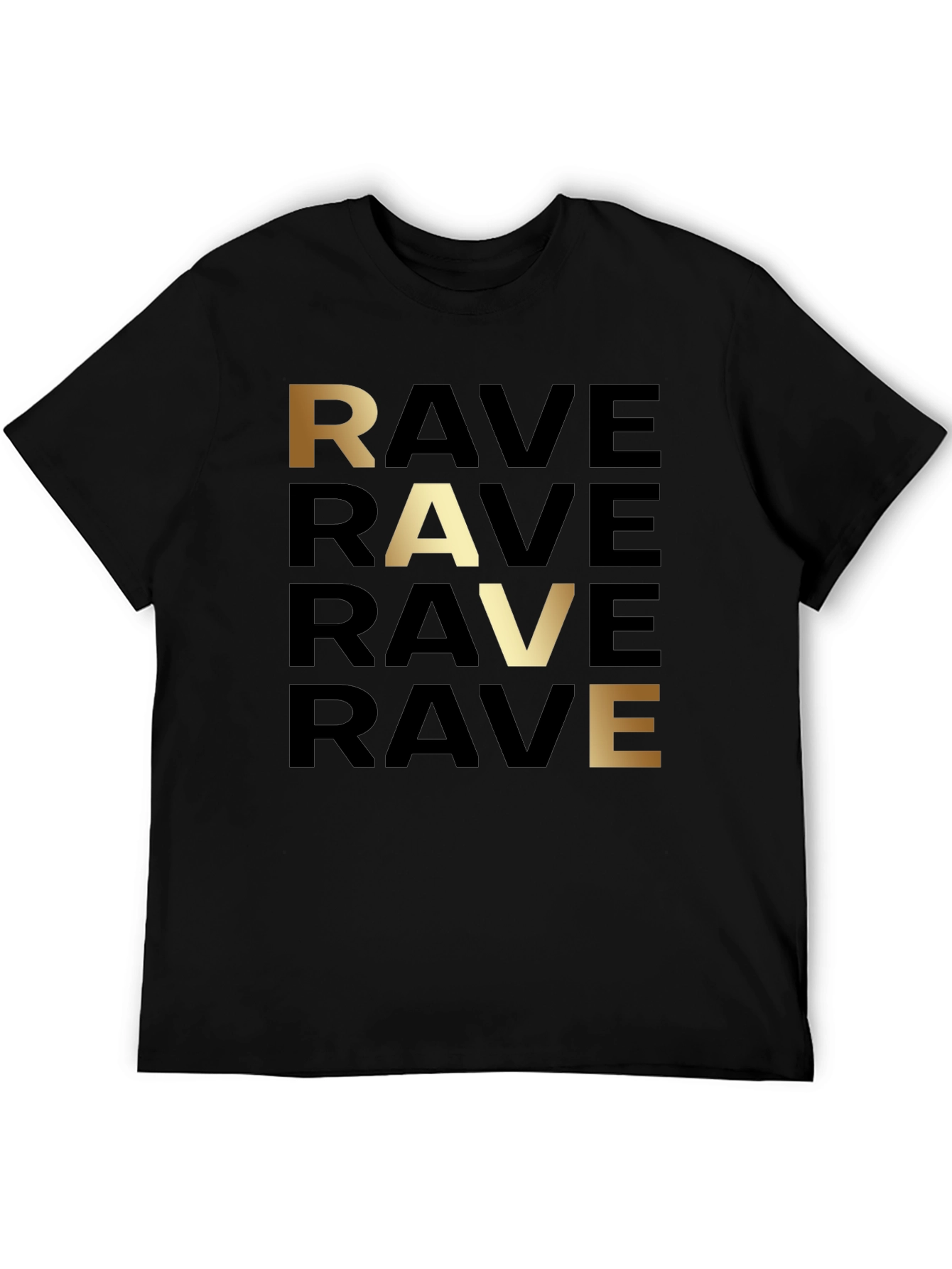 Rave Text Graphic Print T-Shirt