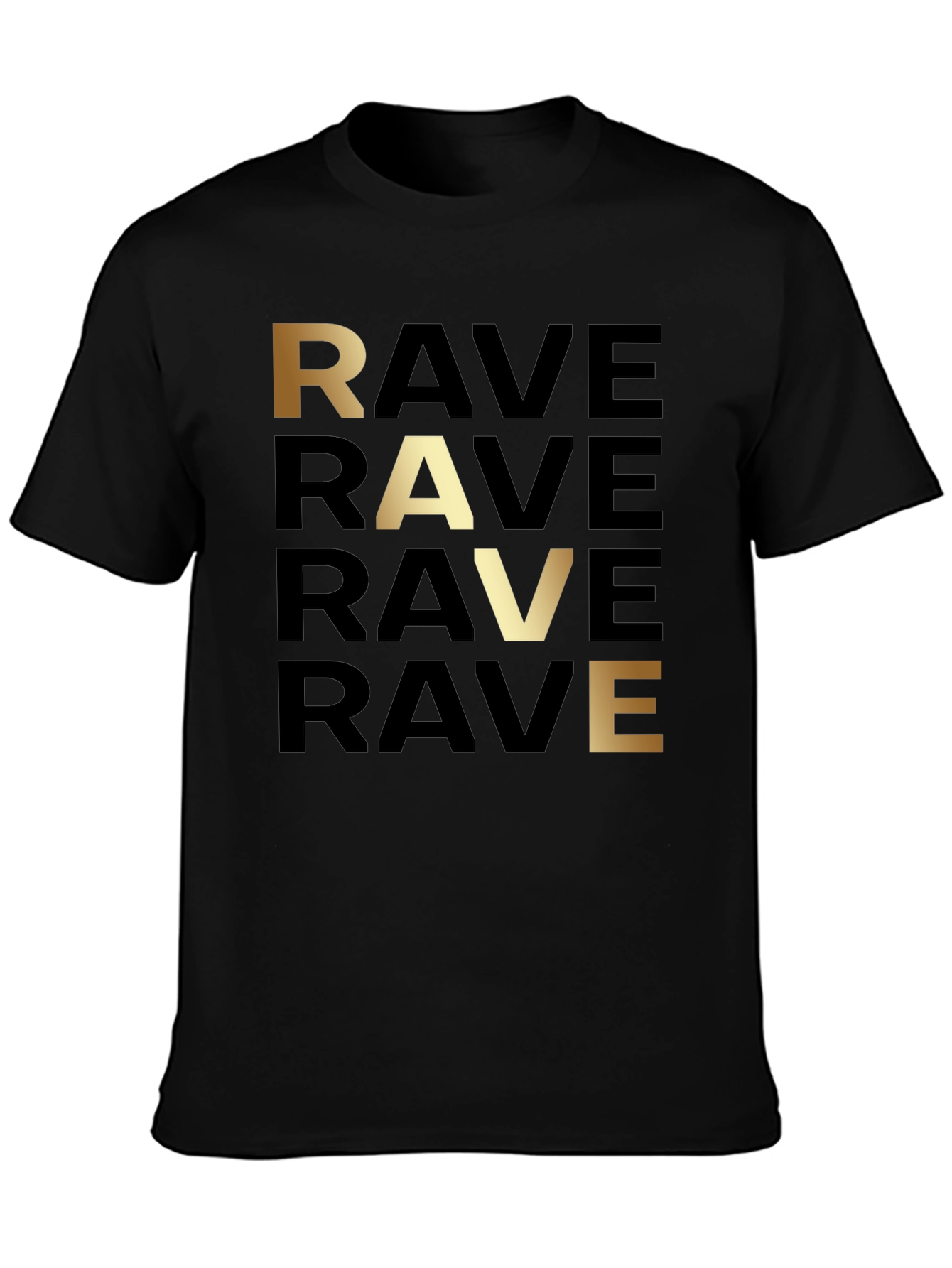 Rave Text Graphic Print T-Shirt
