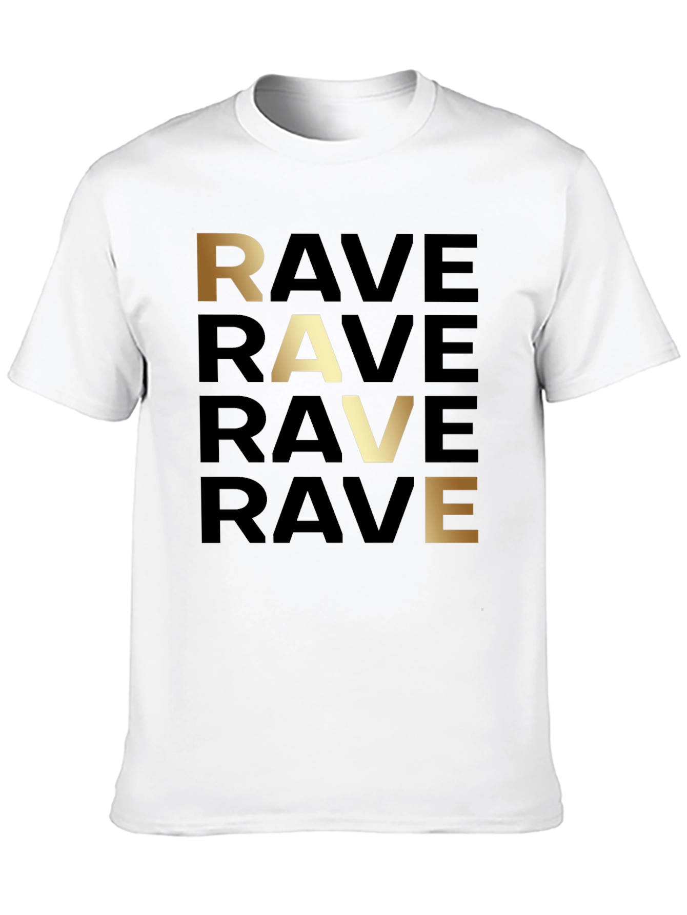 Rave Text Graphic Print T-Shirt