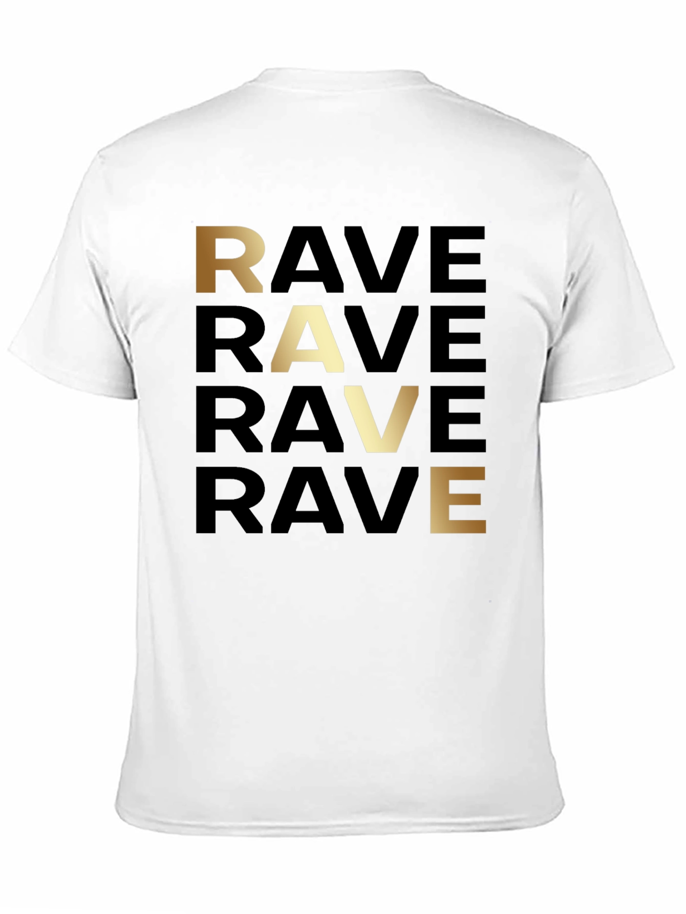 Rave Text Graphic Print T-Shirt