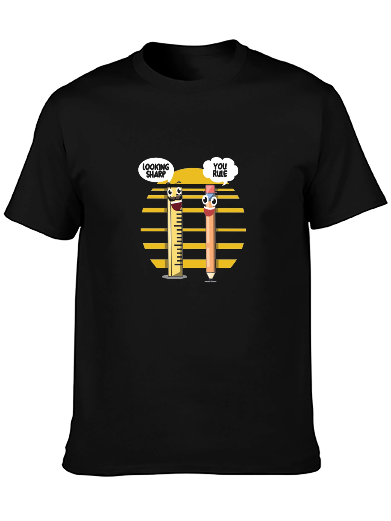 Looking Sharp Mens Black T-Shirt