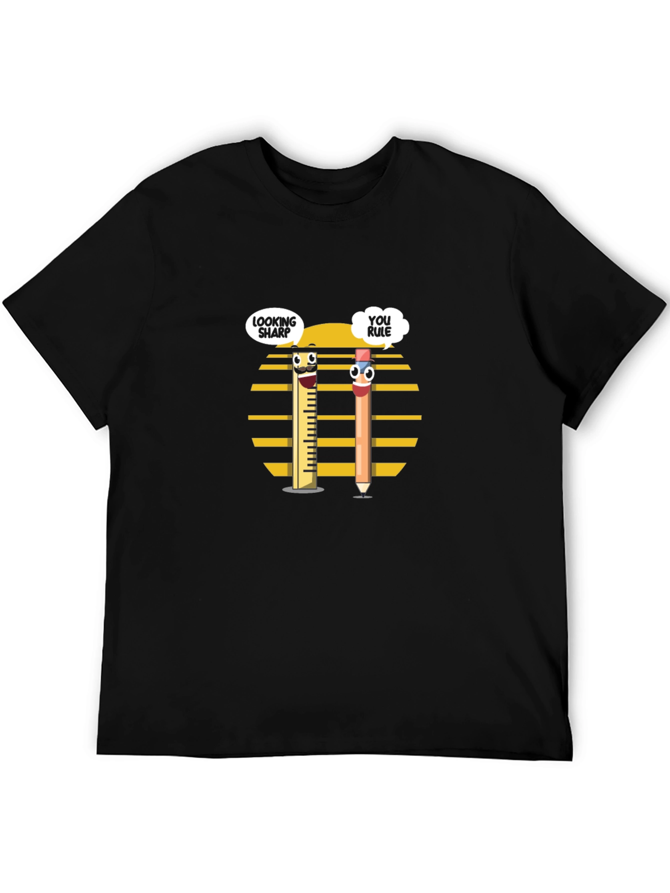 Looking Sharp Mens Black T-Shirt