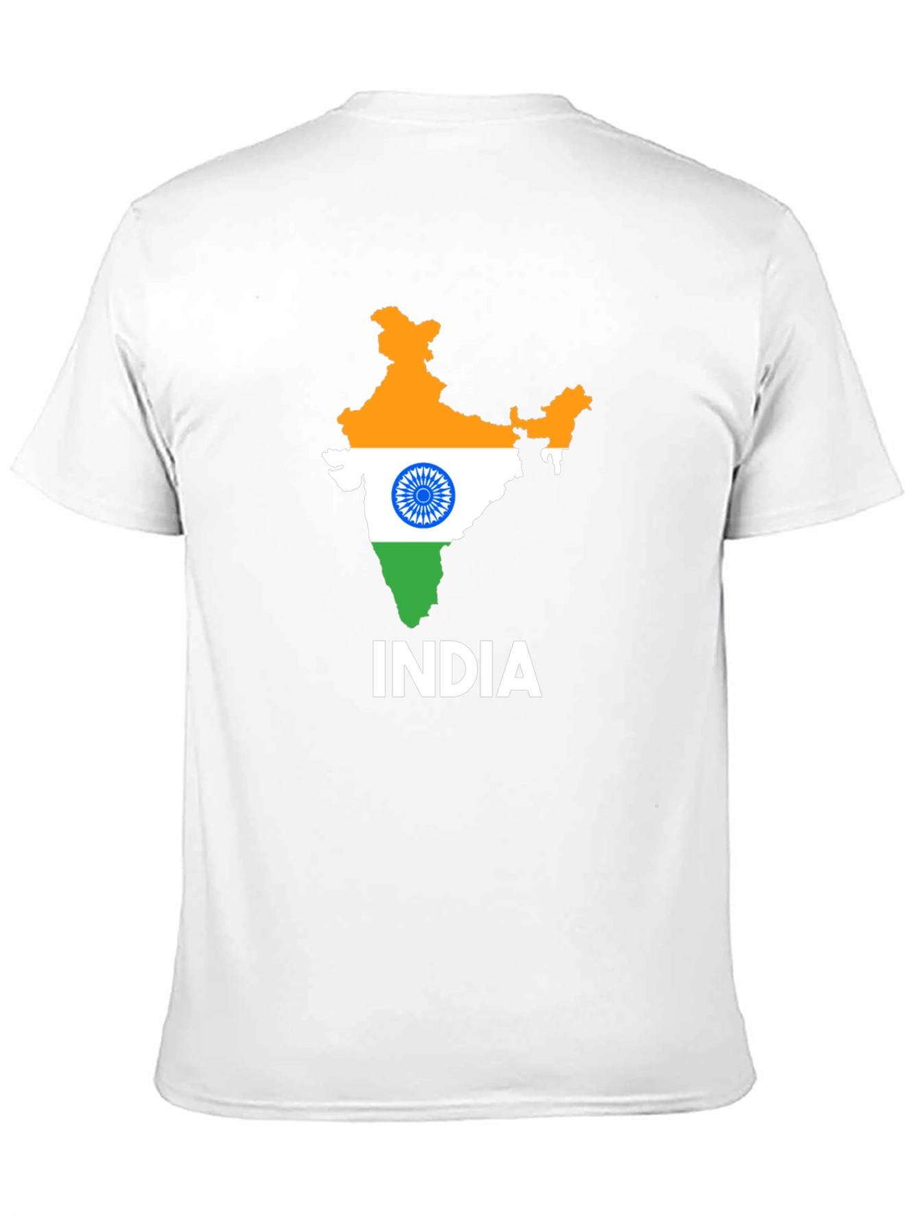 India Flag Map Graphic T-Shirt - Black