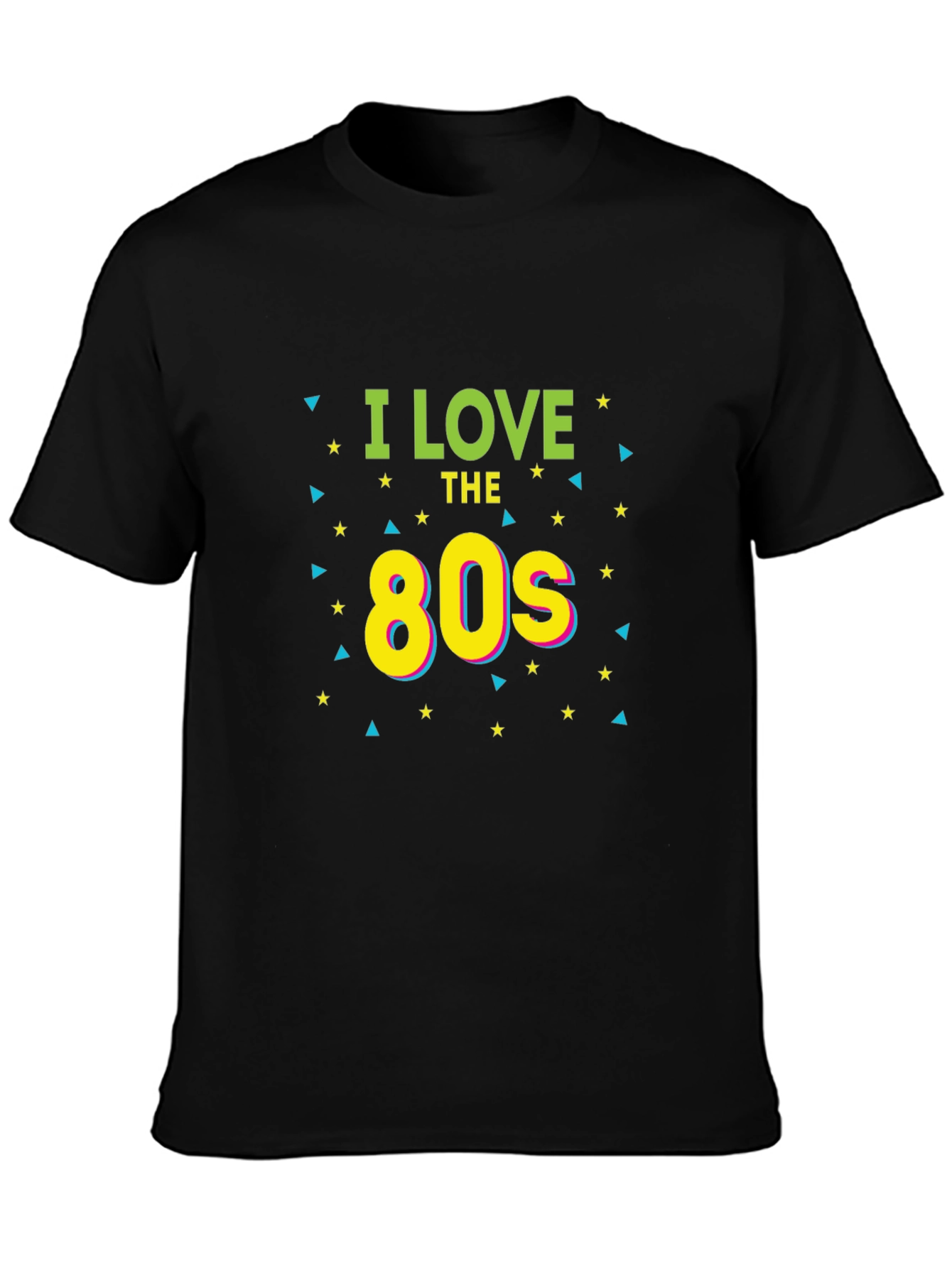 I Love The 80s Retro Black T-Shirt