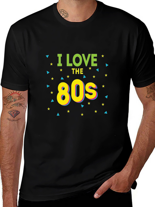I Love The 80s Retro Black T-Shirt