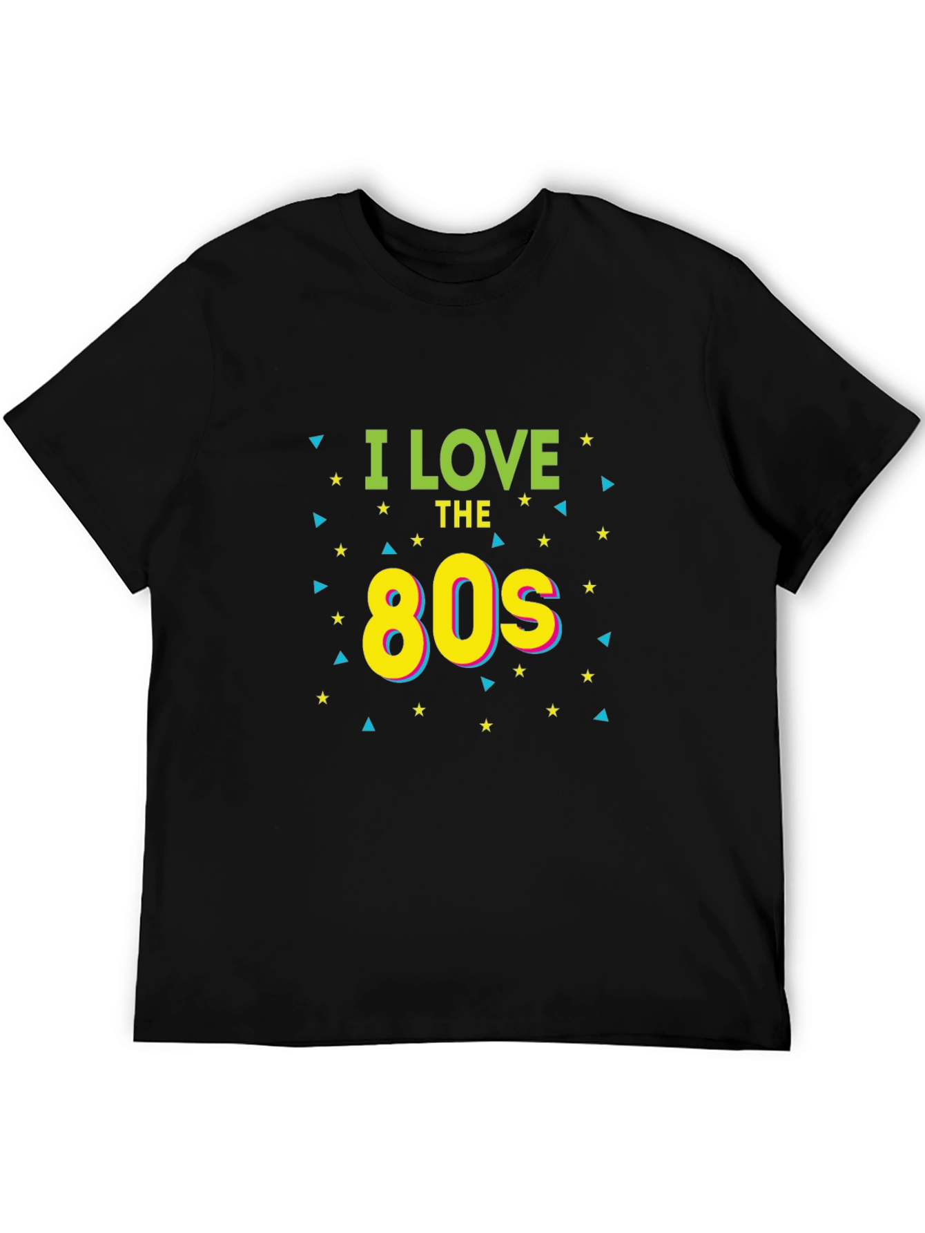I Love The 80s Retro Black T-Shirt
