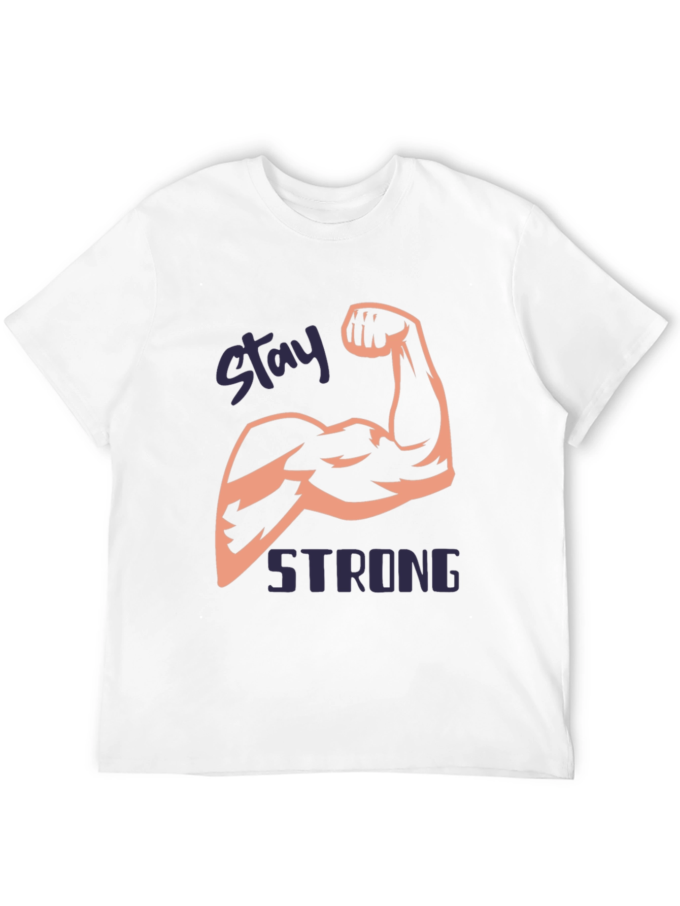 Stay Strong Mens Black Graphic T-Shirt