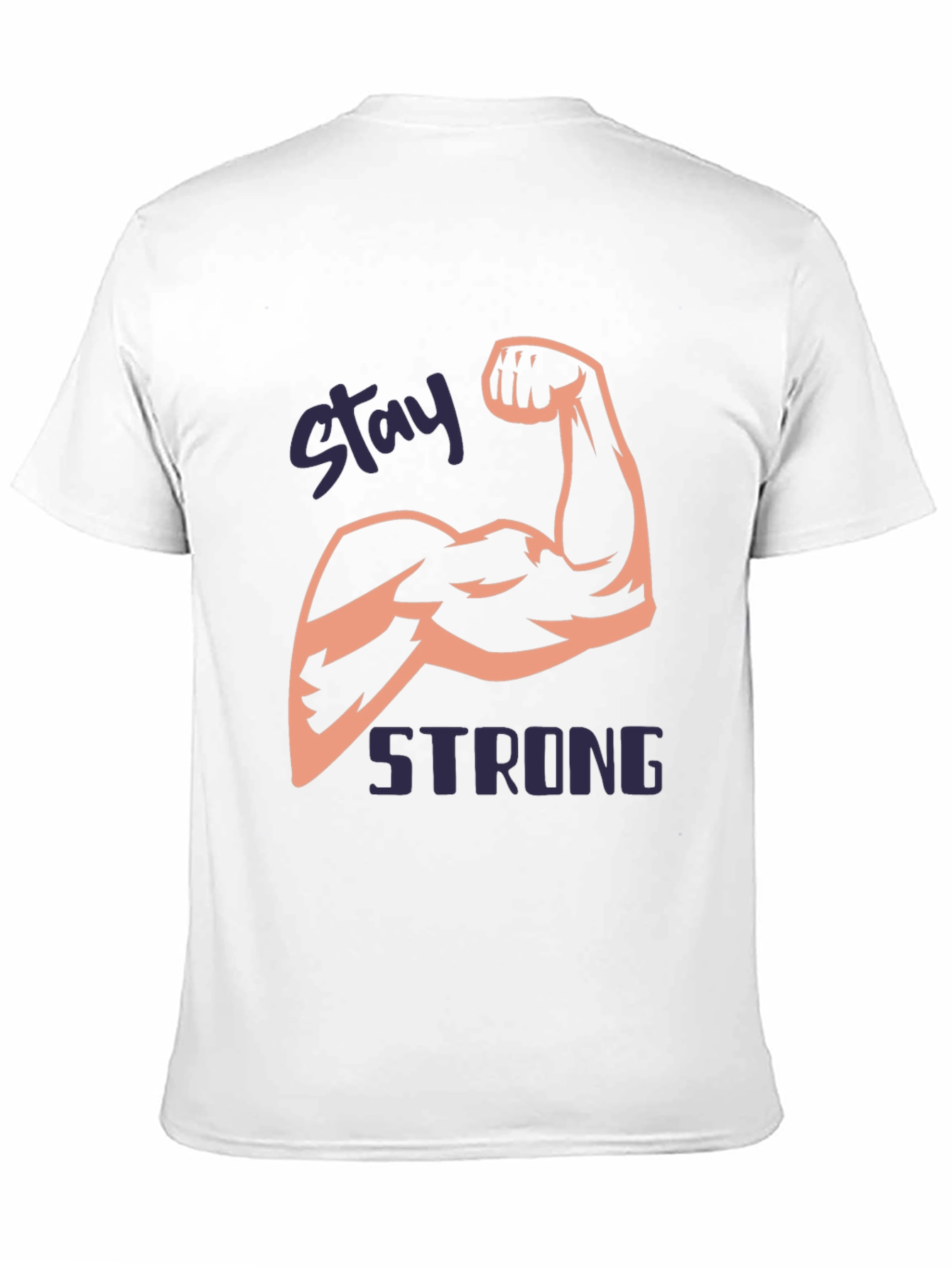 Stay Strong Mens Black Graphic T-Shirt