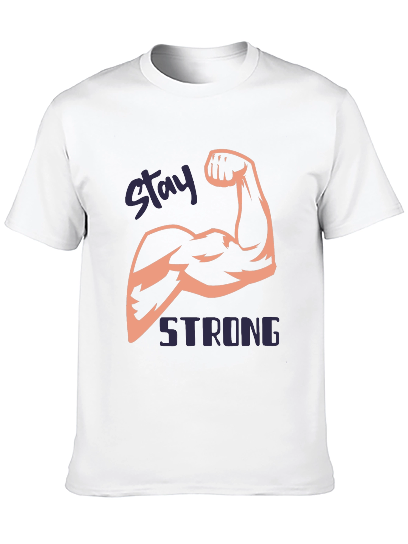 Stay Strong Mens Black Graphic T-Shirt
