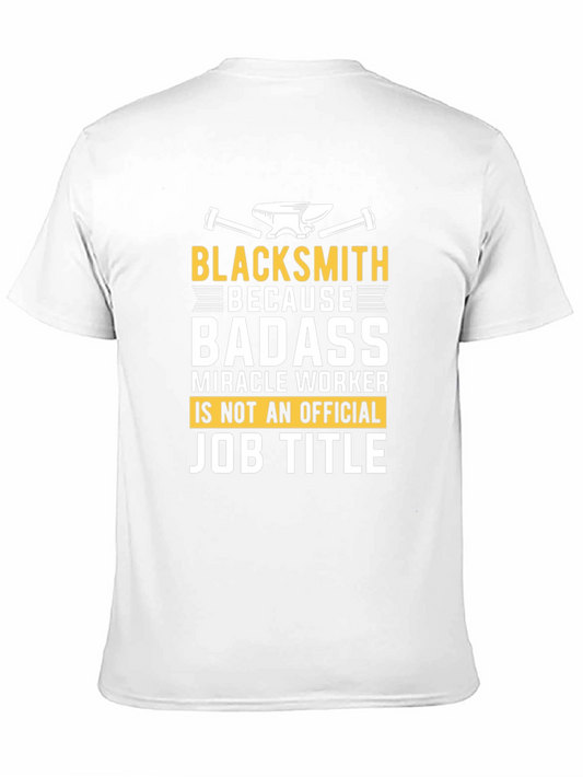Blacksmith Badass Job Title T-Shirt - Black